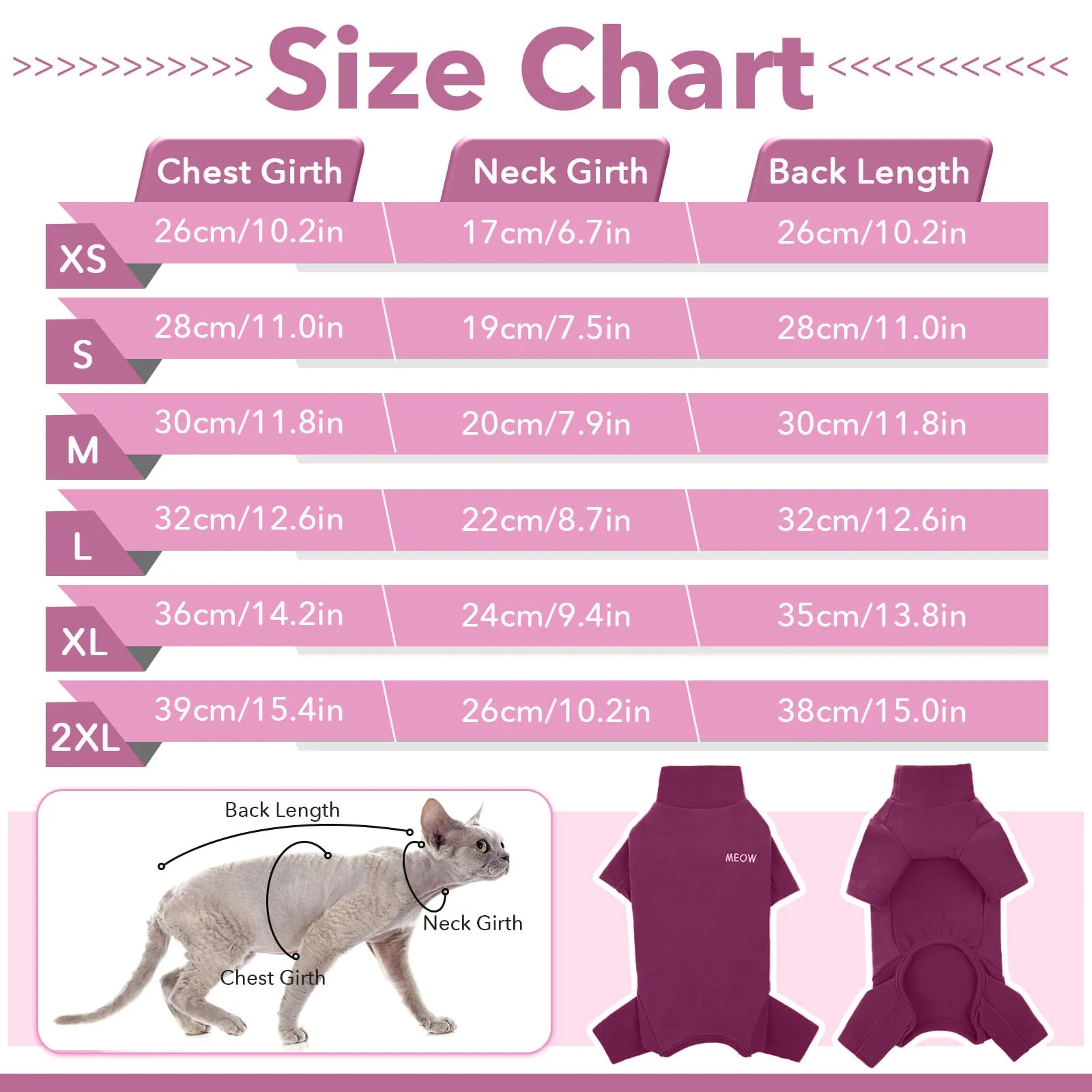 Cappottino per Gatti Sphynx, Vestiti Invernali Maglioni Flecce Morbidi Maglietta Pigiam a Quattro Zampe Onesi per Gatti Sphynx Primavera Autunno Inverno(Viola, 2XL) - immagine 2