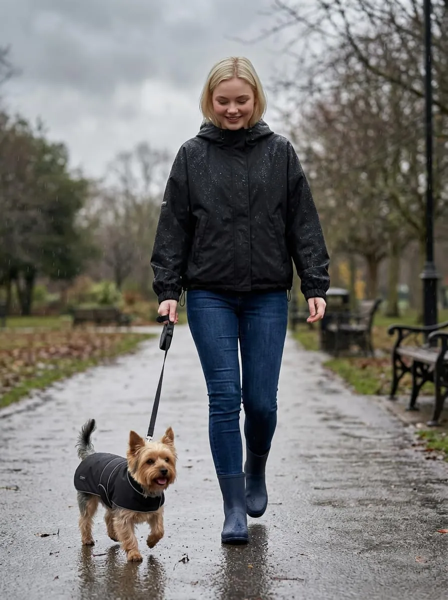 LARKSON Impermeabile per cani per Cani Nero – Jonte - immagine 2