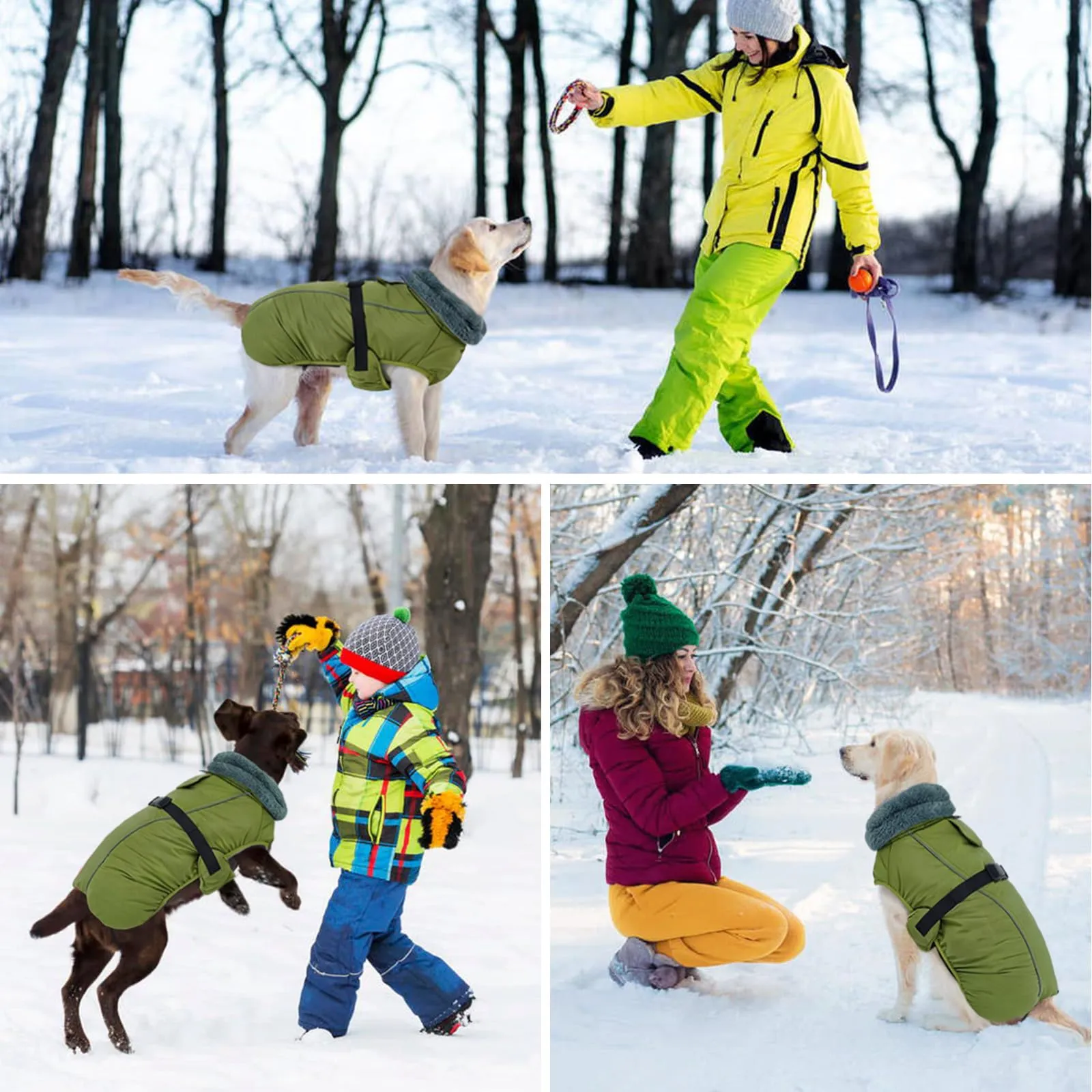Cappotto invernale impermeabile per cani, caldo, abbigliamento per cani di taglia piccola, media e grande, maglione per cani con strisce riflettenti sicure per labrador, chihuahua, bulldog francese - immagine 7