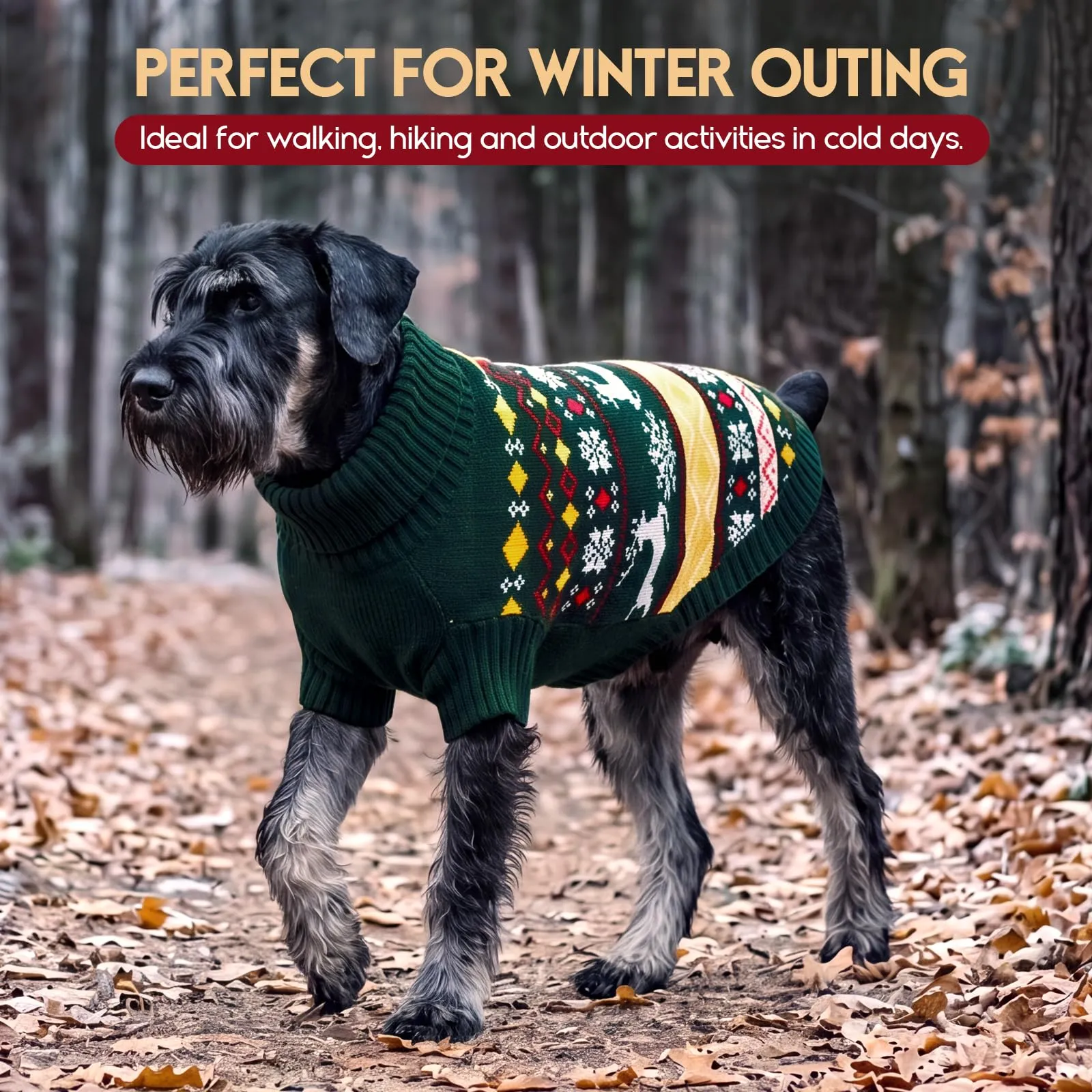 ASENKU Maglione di Natale per Cani 2XL, Maglia Tricot Pile Antipilling, Indumento Invernale Natalizio Maglioncino per Cane Grandi Golden Retriever Labrador, Adatto a Casa e Passeggiate Natalizie - immagine 7