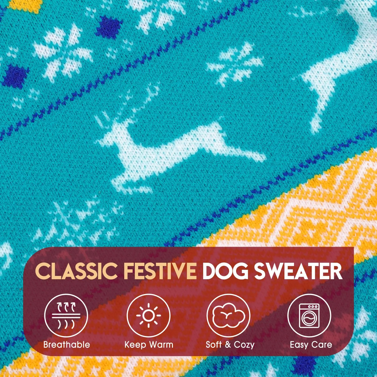 ASENKU Maglione di Natale per Cane XS Taglia, Maglia in Pile Antipilling a Maniche, Maglioncino Invernale Caldo per Cani Piccola Chihuahua Yorkshire, per Passeggiate Esterne e Domestico Feste - immagine 2