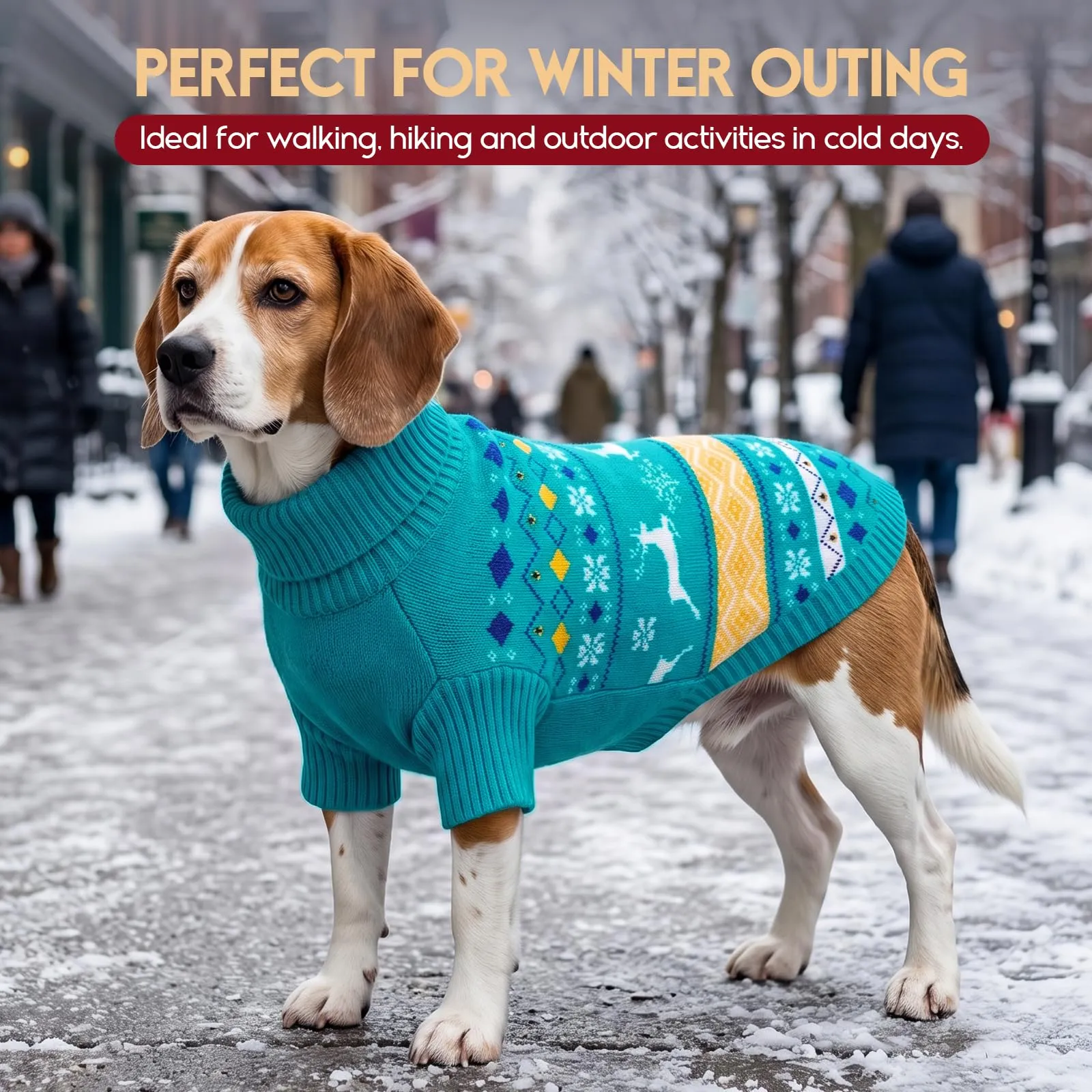 ASENKU Maglione di Natale per Cane XS Taglia, Maglia in Pile Antipilling a Maniche, Maglioncino Invernale Caldo per Cani Piccola Chihuahua Yorkshire, per Passeggiate Esterne e Domestico Feste - immagine 7
