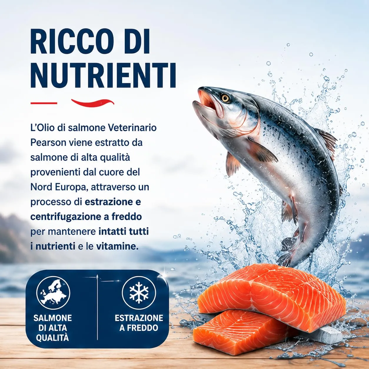 PEARSON Olio di Salmone per Cani e Gatti 500ML, 100% Puro Naturale - immagine 2