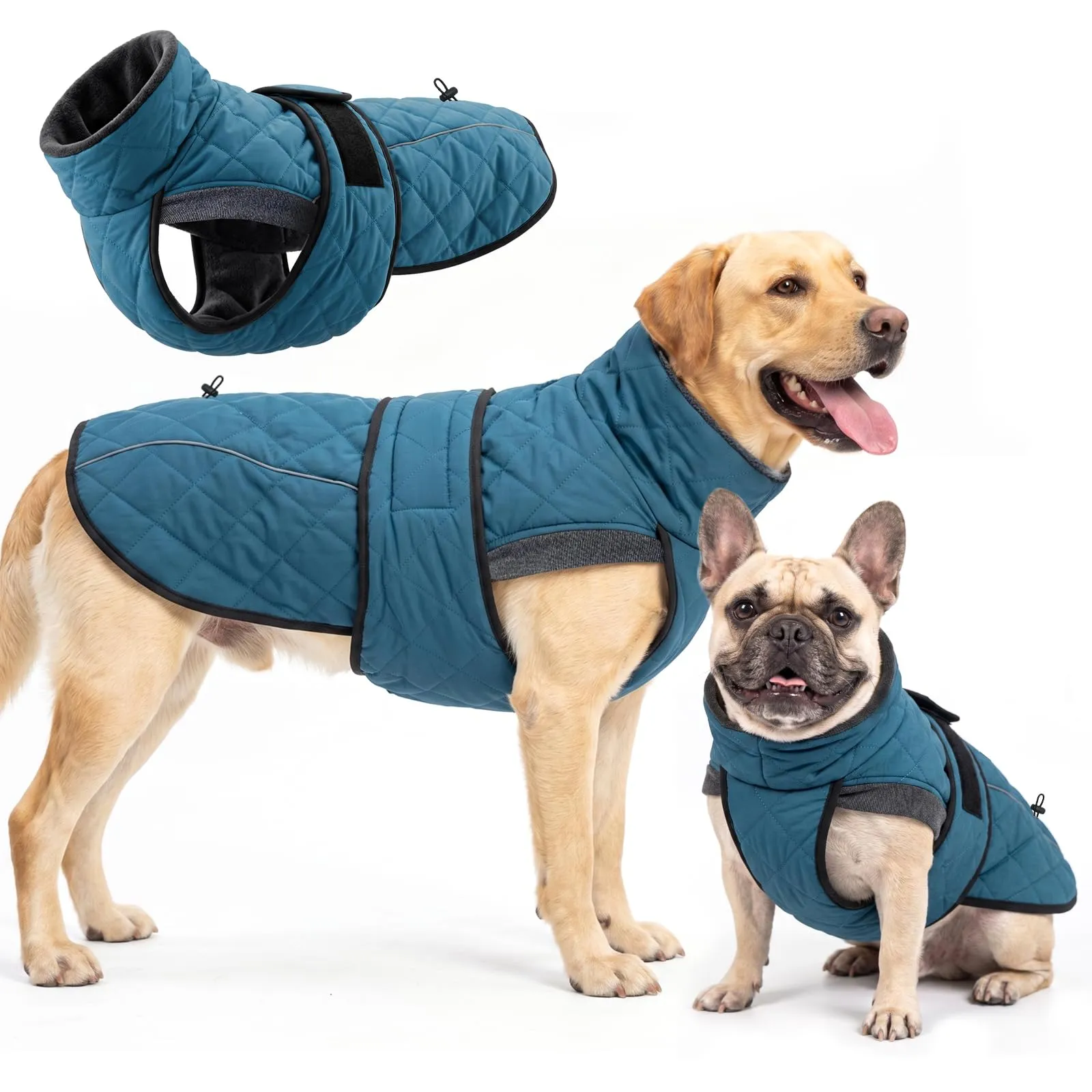 Poiinvc Abrigo Perro Cobertura Amplia Abdomen Forro Polar - immagine 1