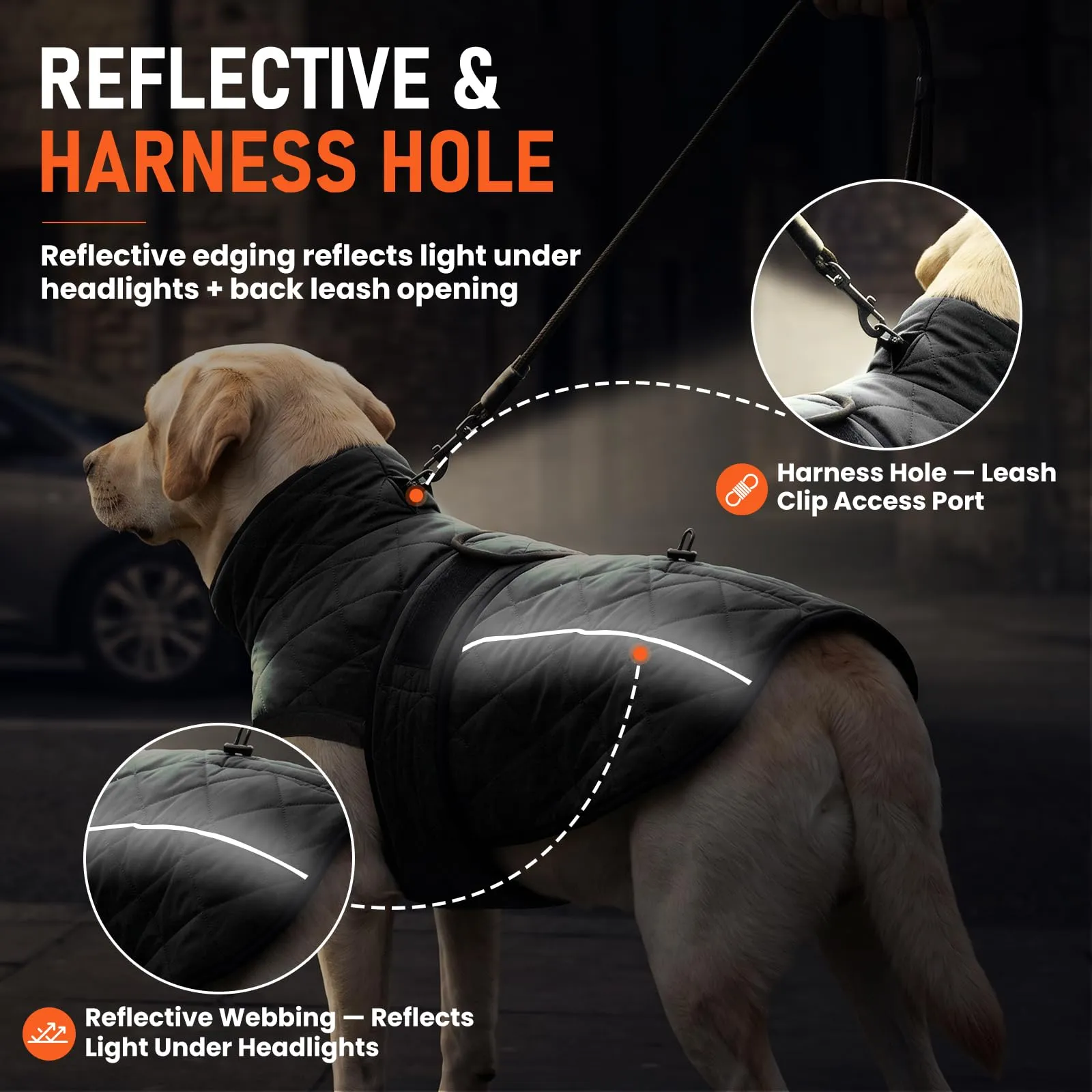 Poiinvc Abrigo Perro Cobertura Amplia Abdomen Forro Polar - immagine 5