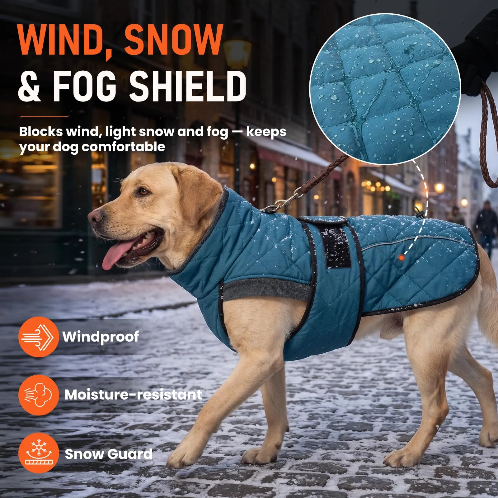 Poiinvc Abrigo Perro Cobertura Amplia Abdomen Forro Polar - immagine 4