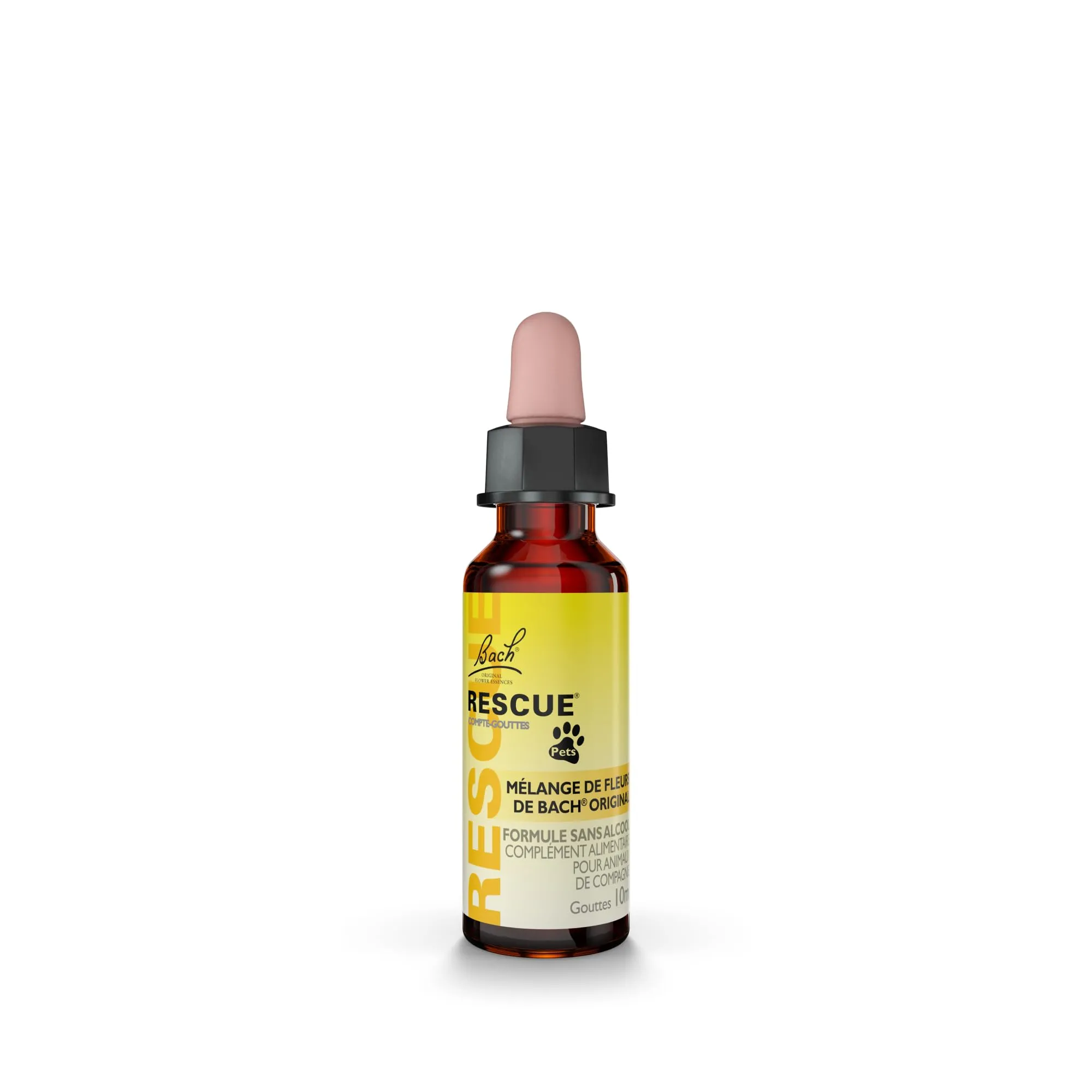 Rescue Pets Contagocce, Serenità a portata di mano per i nostri animali domestici, Vegano, Integratore alimentare per animali domestici, 1 Flacone Conto Gocce, Giallo, 10ml - immagine 2