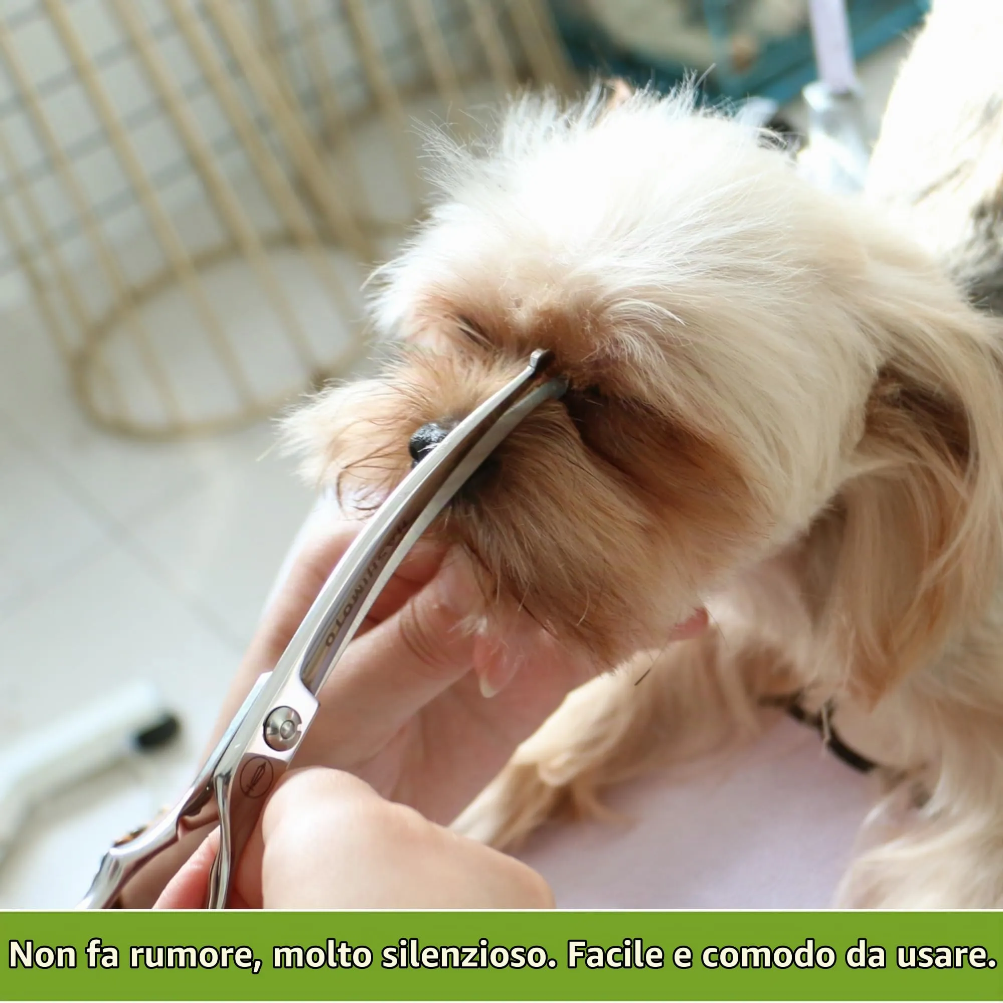 HASHIMOTO Forbici da toelettatura per cani curve con punte rotonde di sicurezza, 6,5 pollici, lama curva, peso leggero, nessuna pugnalata con punta smussata. - immagine 5