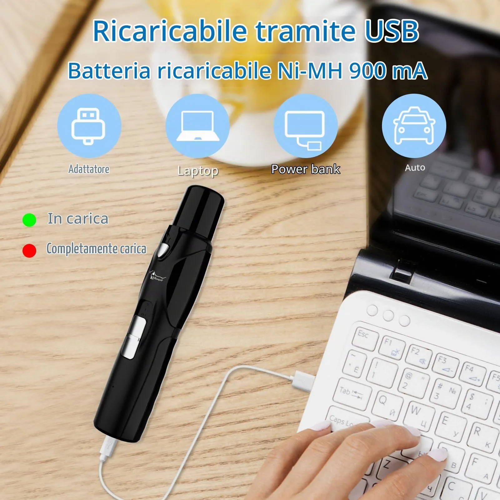 WWVVPET Smerigliatrice per Unghie per Cani con Luce e 2 Ruote - immagine 6