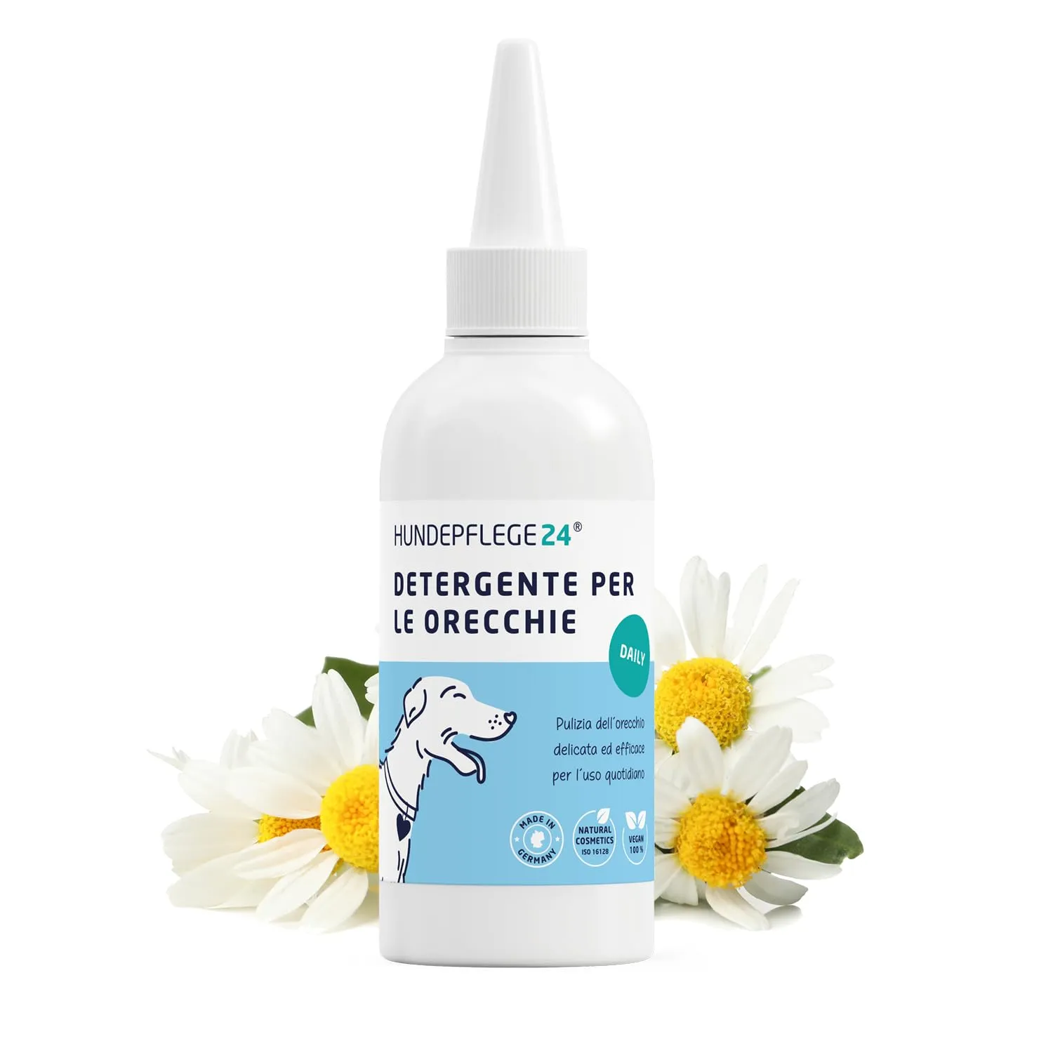 Hundepflege24 detergente Auricolare Cane - Diminuisce prurito, scuotimenti della Testa e Cattivi odori in pochi Giorni - Pulizia Orecchie Cane/Gocce Orecchie Cani e Gatti 250ml - immagine 8