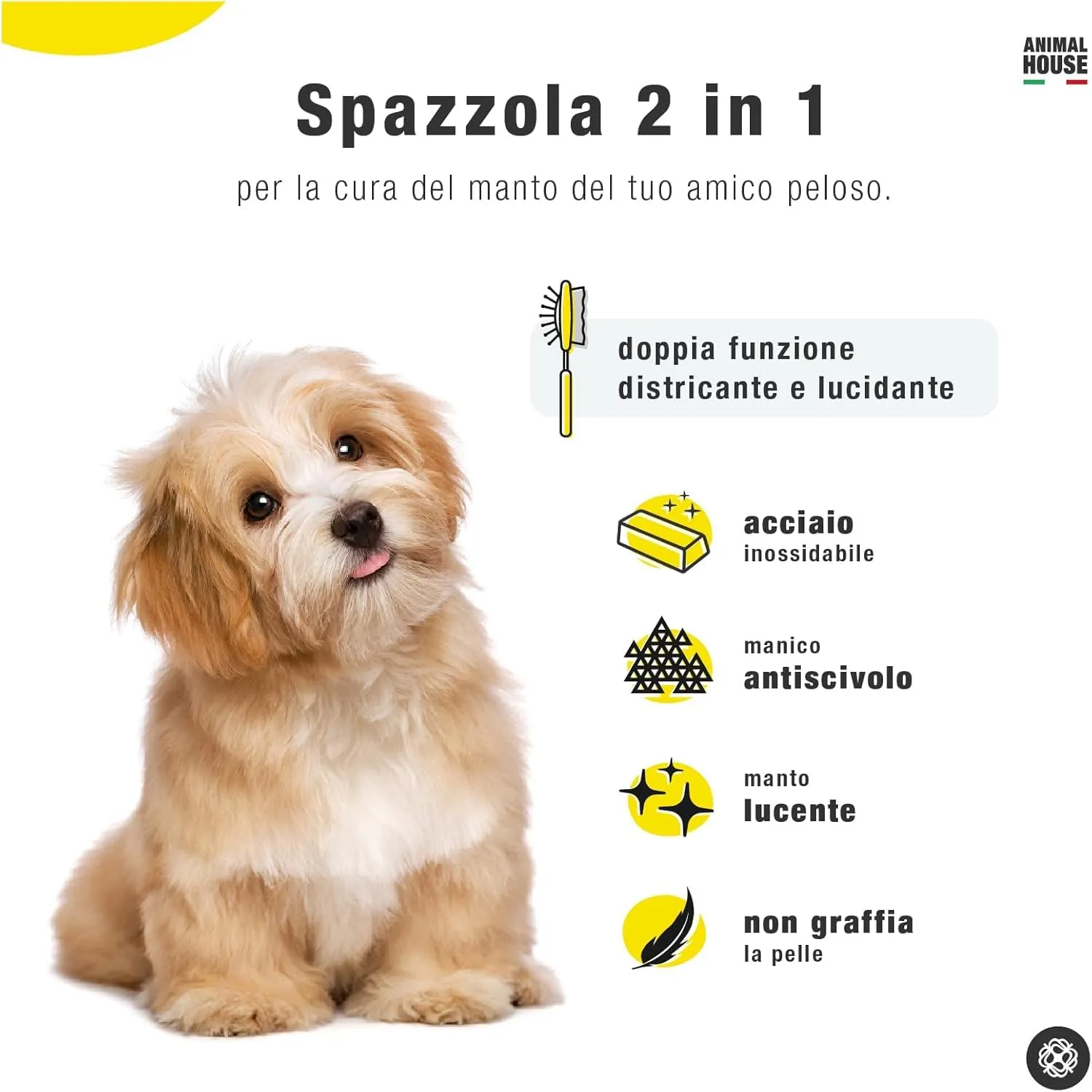 Animal House Spazzola Duo-Care Comfort, 2in1 - immagine 3