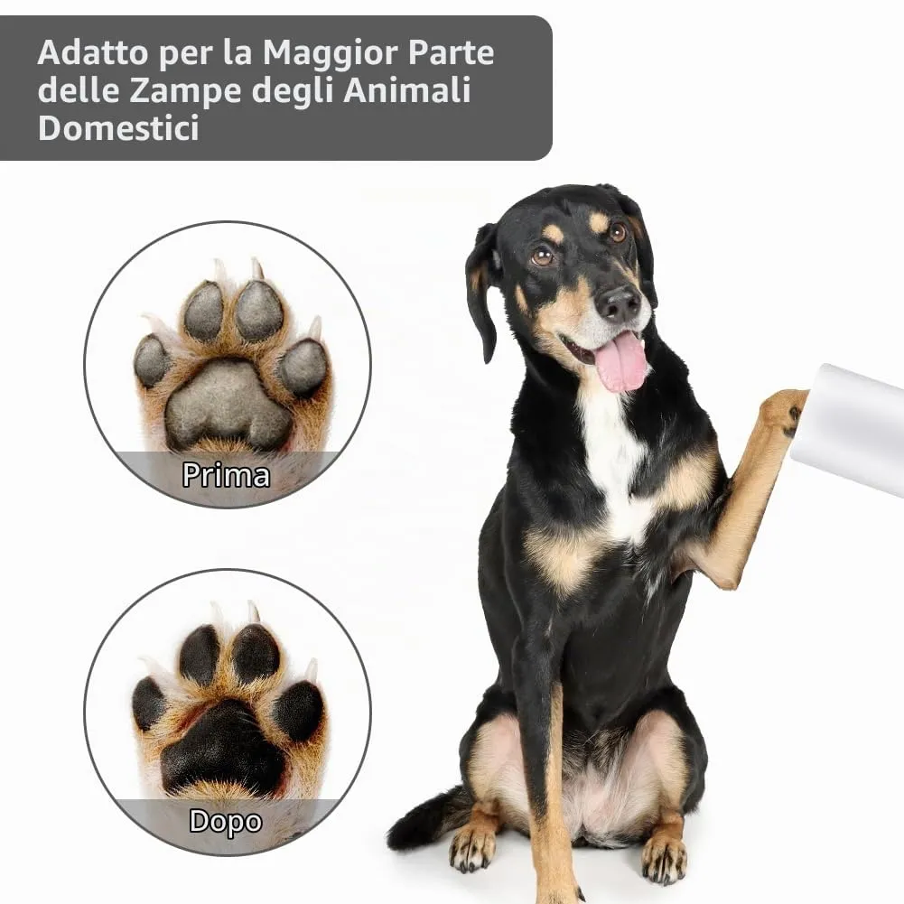 Aomig Pulitore Della Zampa Cane, Pulitore Zampa per Animali Domestici, Pulitore Zampa Cane Gatto Portatile, con Spazzola Interno In Silicone e Asciugamano, Lavazampe per Cani e Gatti(Grigio) - immagine 4