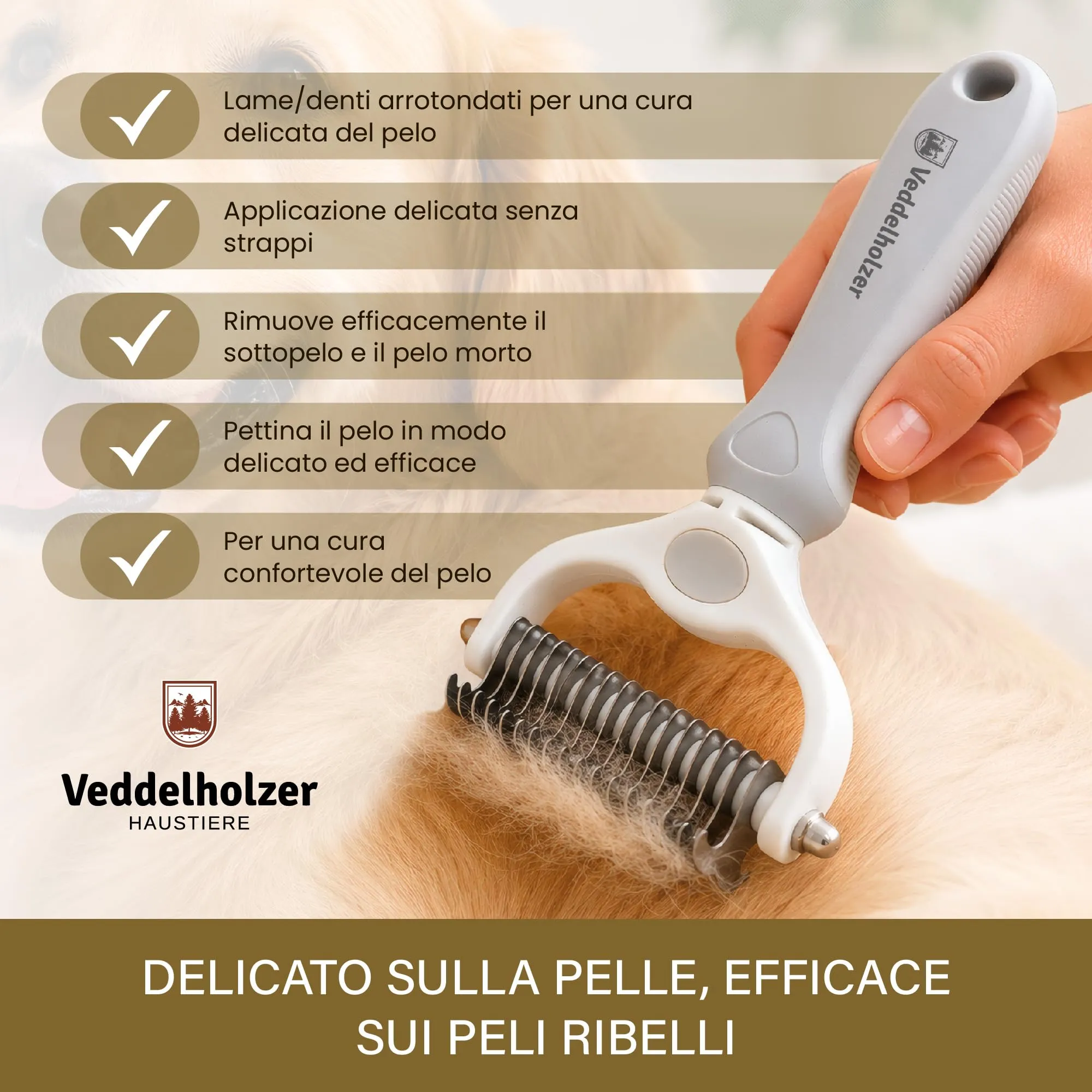 Spazzola sottopelo Veddelholzer - immagine 3