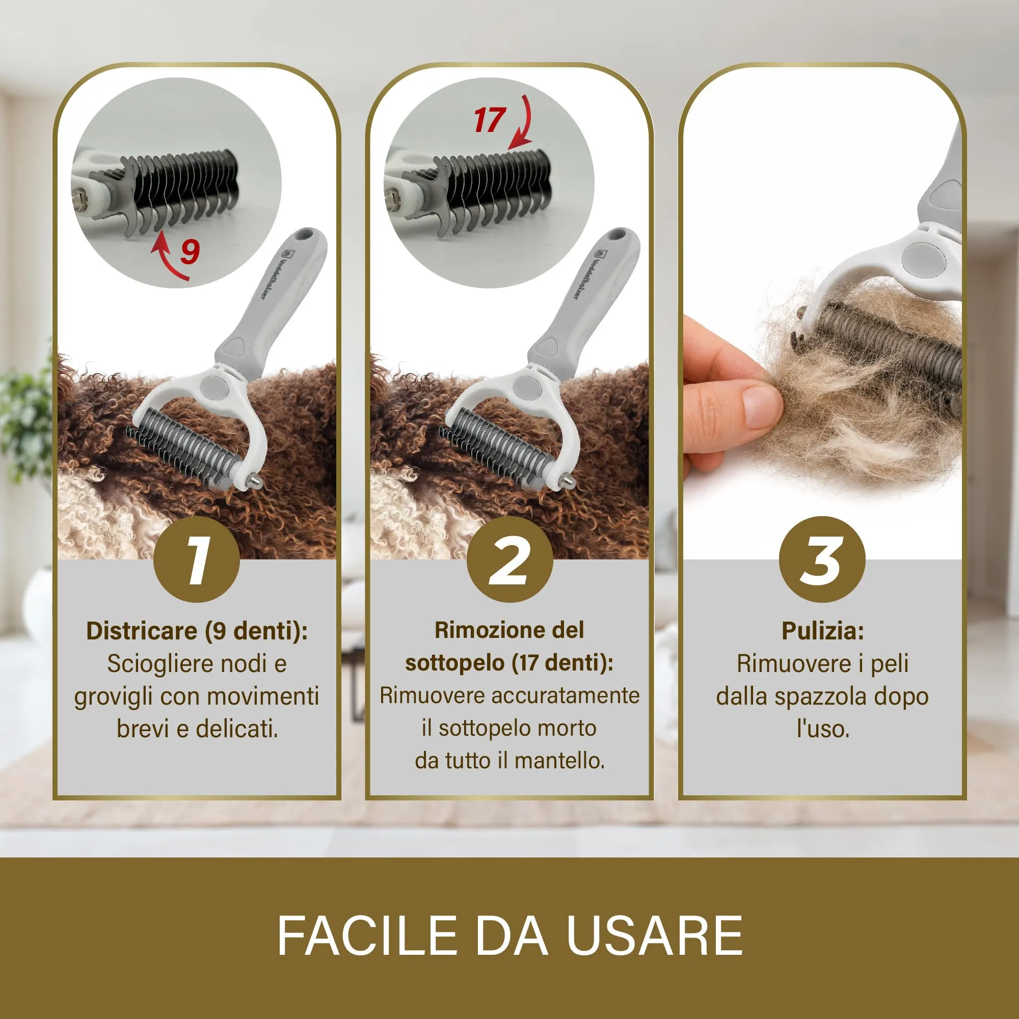 Spazzola sottopelo Veddelholzer - immagine 6