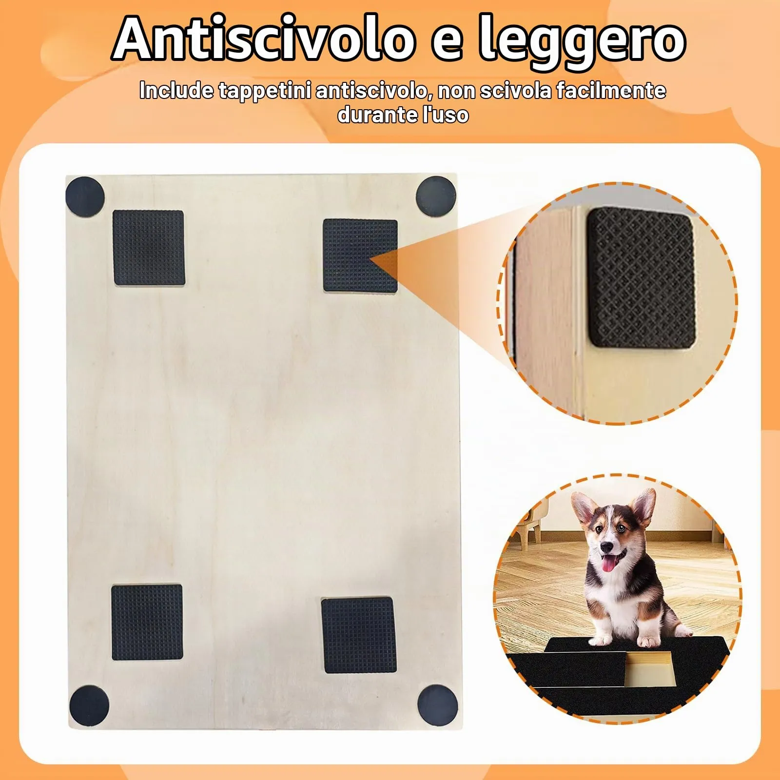 Tiragraffi per Cani, 35 x 25 x 3 cm, Tappetino per Unghie per Canis, Gratta e Graffio per Cani con Scatola per Snack, con 2 Fogli di Carta Vetrata di Ricambio e Tappetini Antiscivolo - immagine 5