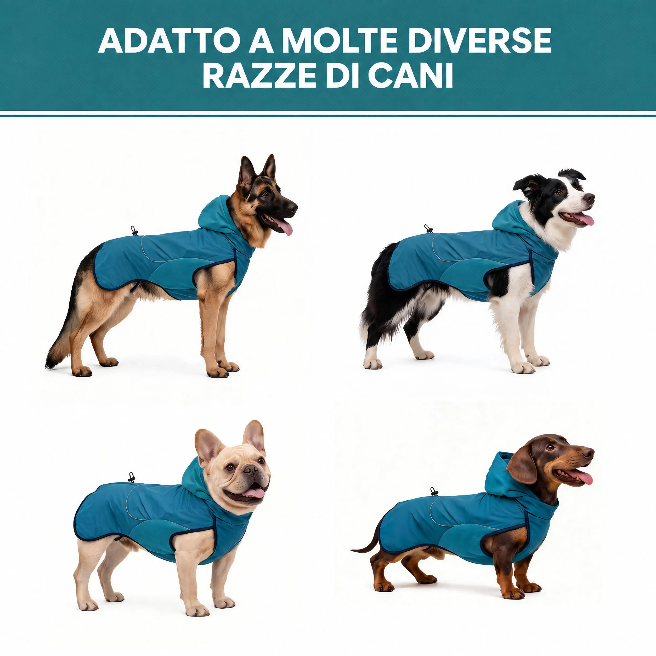 Cappotto Cane Impermeabile Cappottino Invernale per Cani Giacca Caldo - immagine 7