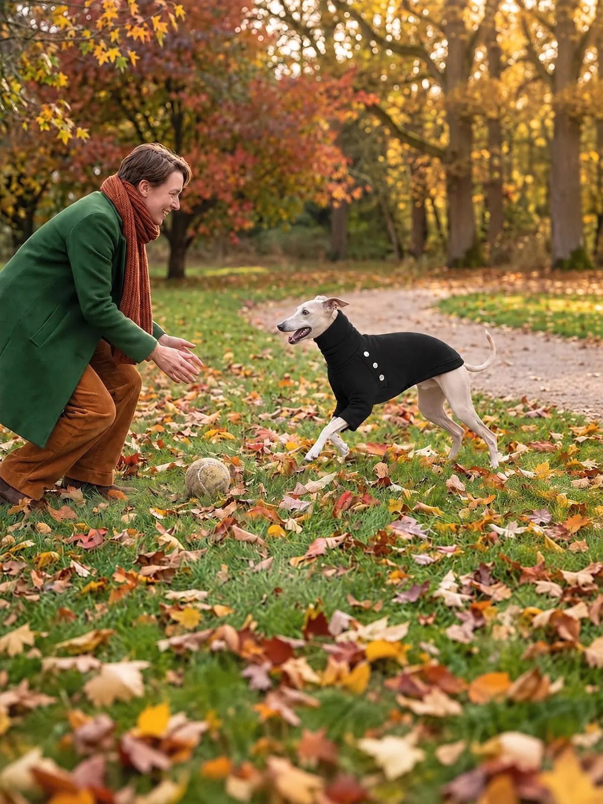 Haloumoning Maglione Cane Invernale a Collo Alto, Nero, XX-Large - immagine 3