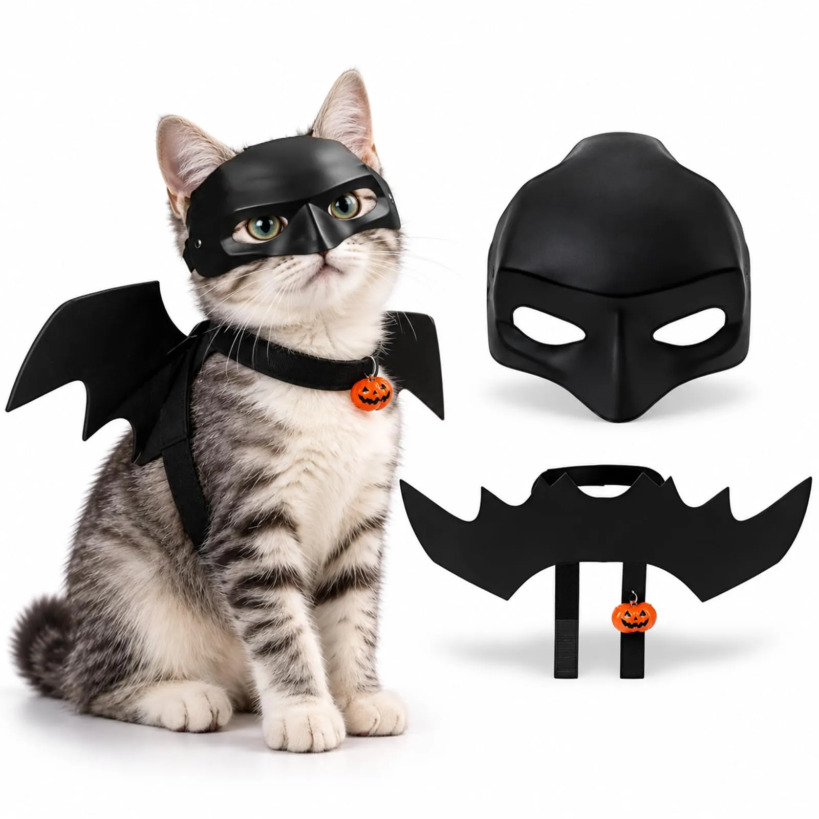 Vestiti per Gatti da Pipistrello 46.5×8cm Costume Halloween Gatto - immagine 1