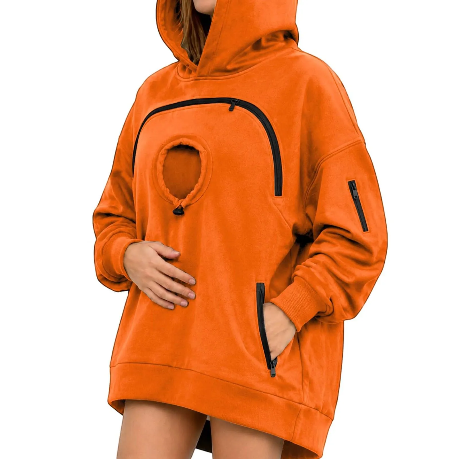 Felpa Porta Gatto Cane con Tasca per Cotone Donna Peluche Cani - immagine 2