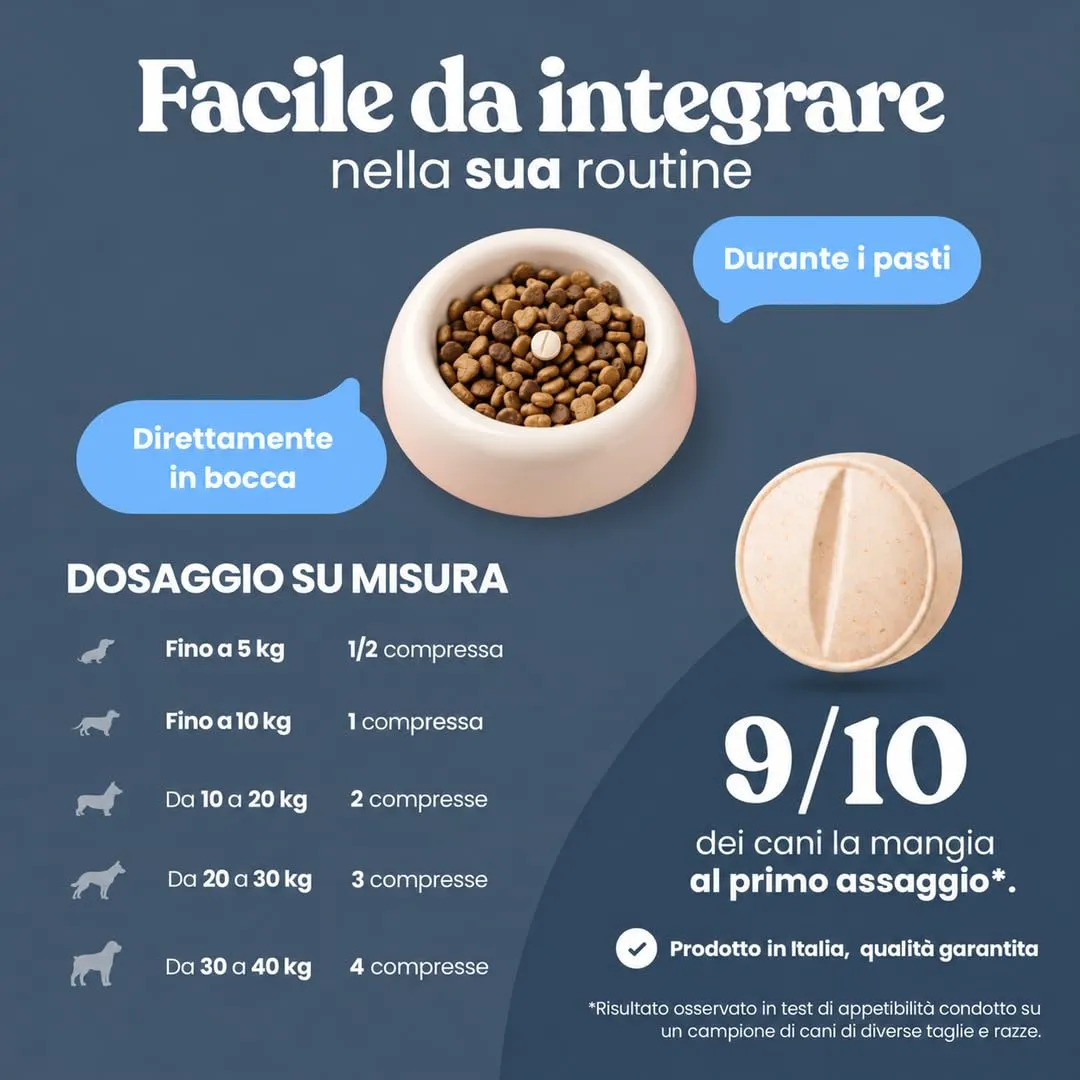 Bau Integratore Calmante per Cani, Valeriana per Cani Tranquillante, Rilassante per Cani Appetibili con Ingredienti Naturali Ideale per Temporali, Ansia da Separazione e Viaggi -60cps - immagine 7
