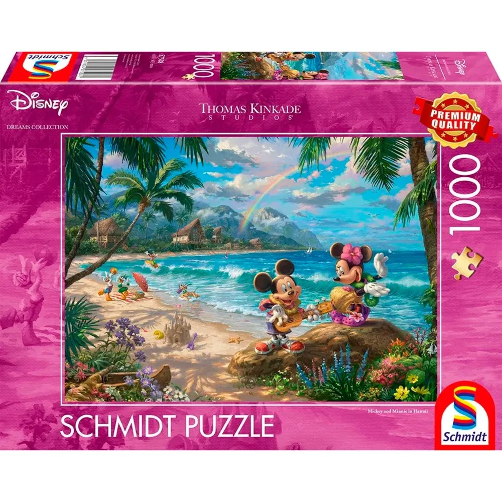 Thomas Kinkade Studios: Disney Dreams Collection - Minnie e Topolino alle Hawaii, Puzzle - immagine 1