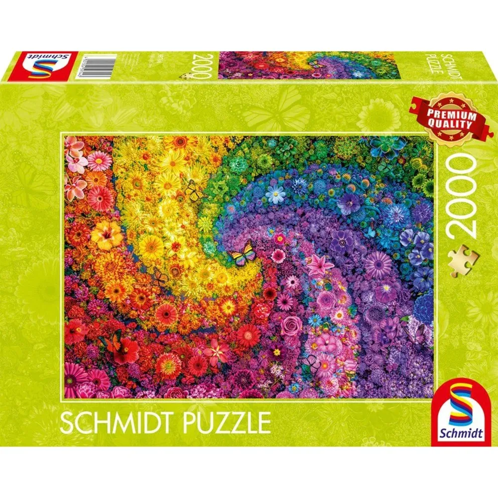 Vortice di fiori multicolore, Puzzle - immagine 1