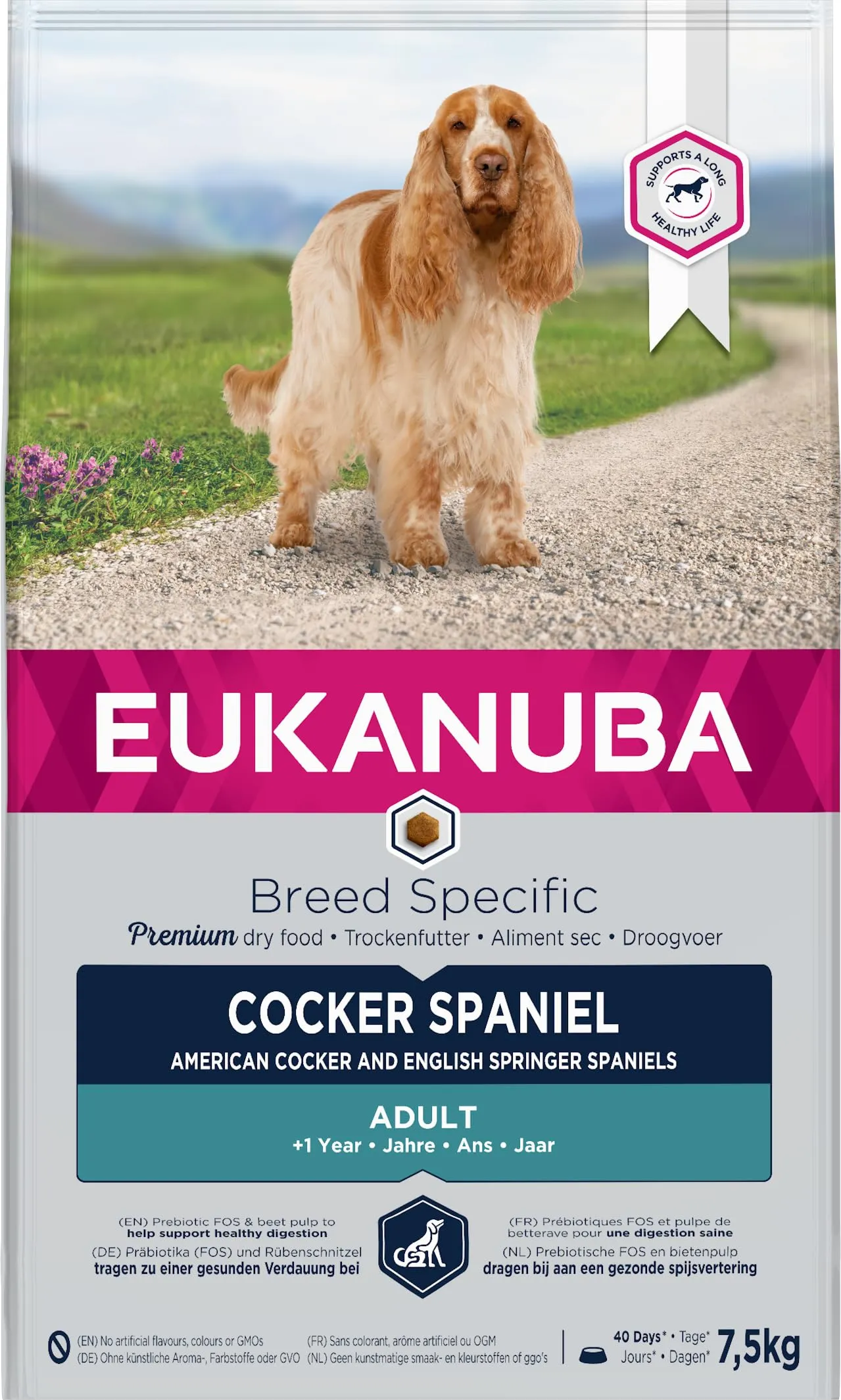 Eukanuba Breed Specific Alimento Secco per Cocker Spaniel Adulti, Cibo per Cani Adattato in Modo Ottimale alla Razza 7.5 kg - immagine 5