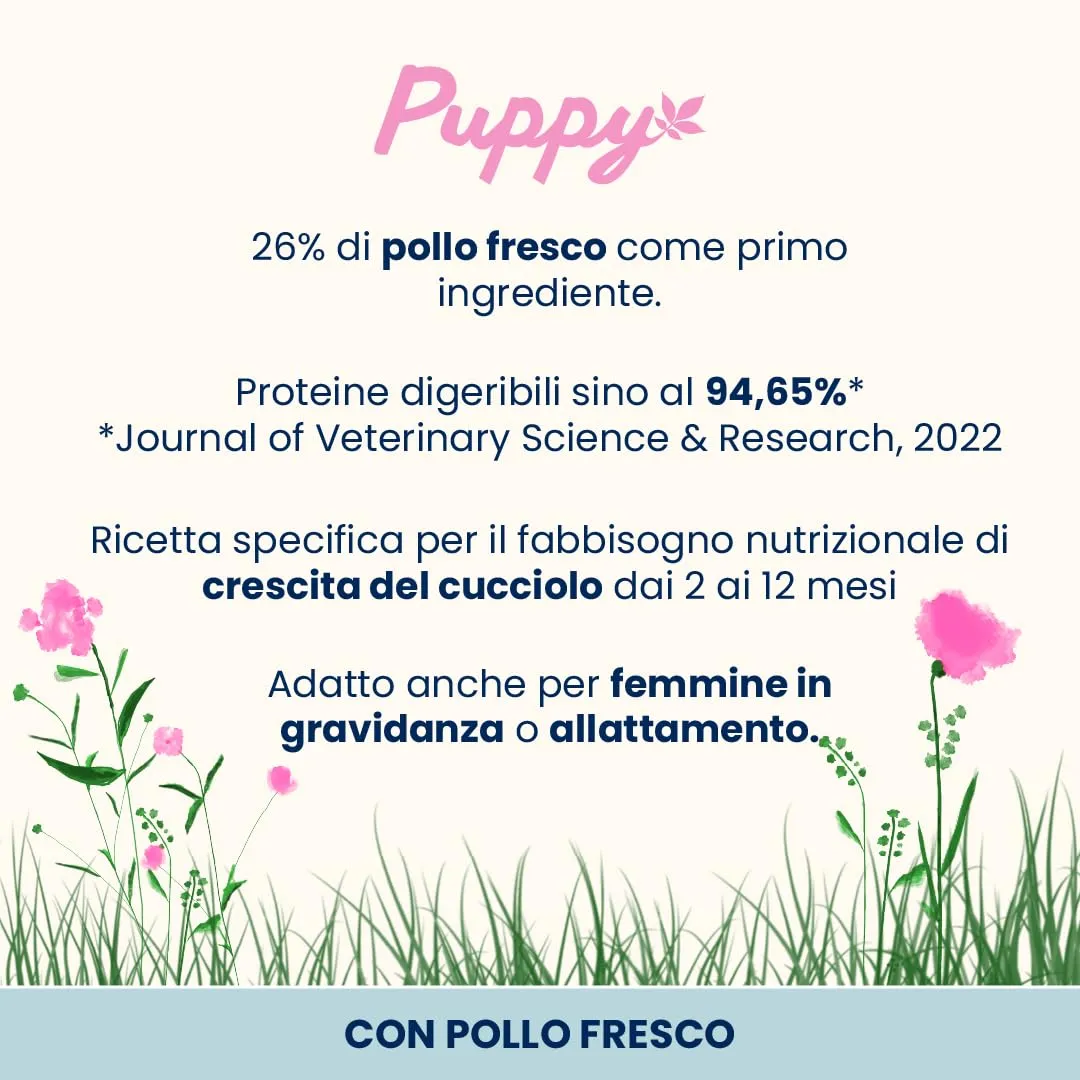 Almo Nature Puppy Cibo Secco per Cane XS-S al Pollo 2 kg – Crocchette Complete per Cuccioli di Taglia Piccola e Mini - immagine 2