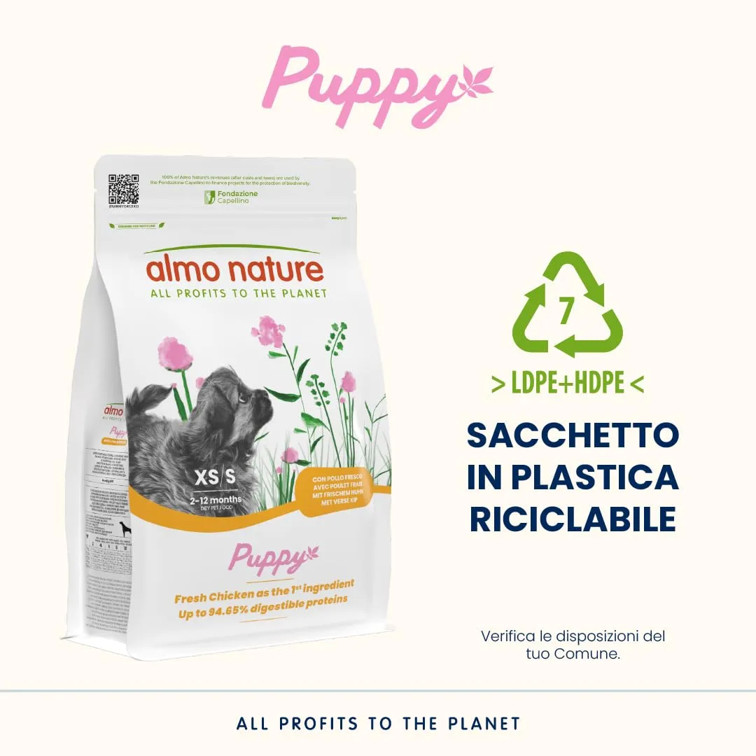 Almo Nature Puppy Cibo Secco per Cane XS-S al Pollo 2 kg – Crocchette Complete per Cuccioli di Taglia Piccola e Mini - immagine 4
