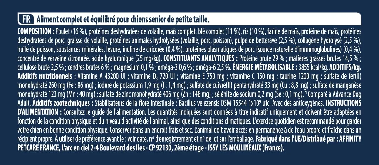 Advance Senior Mini - Cibo per Cani Mature di Razza Piccola con Pollo - 3kg - immagine 4