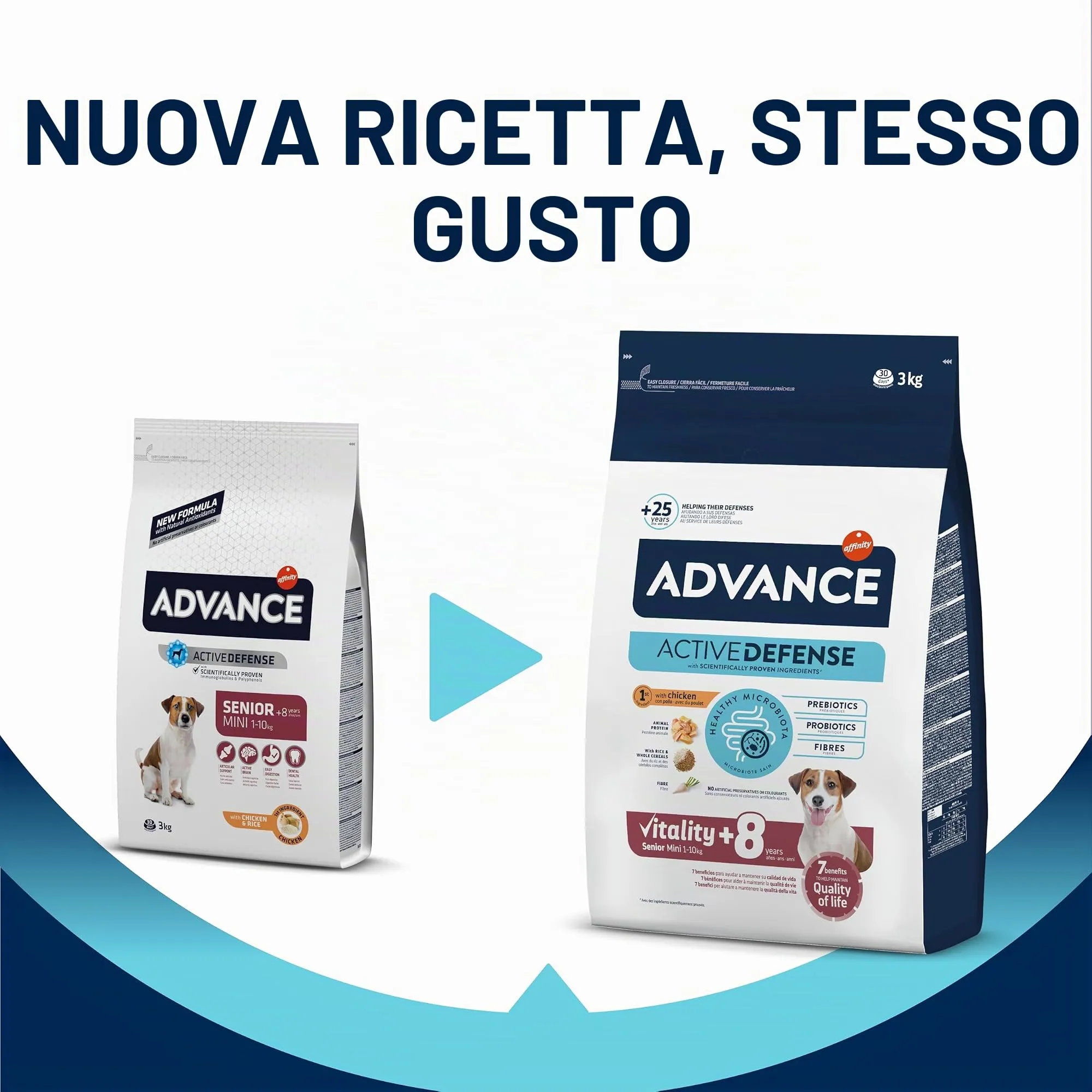 Advance Senior Mini - Cibo per Cani Mature di Razza Piccola con Pollo - 3kg - immagine 10