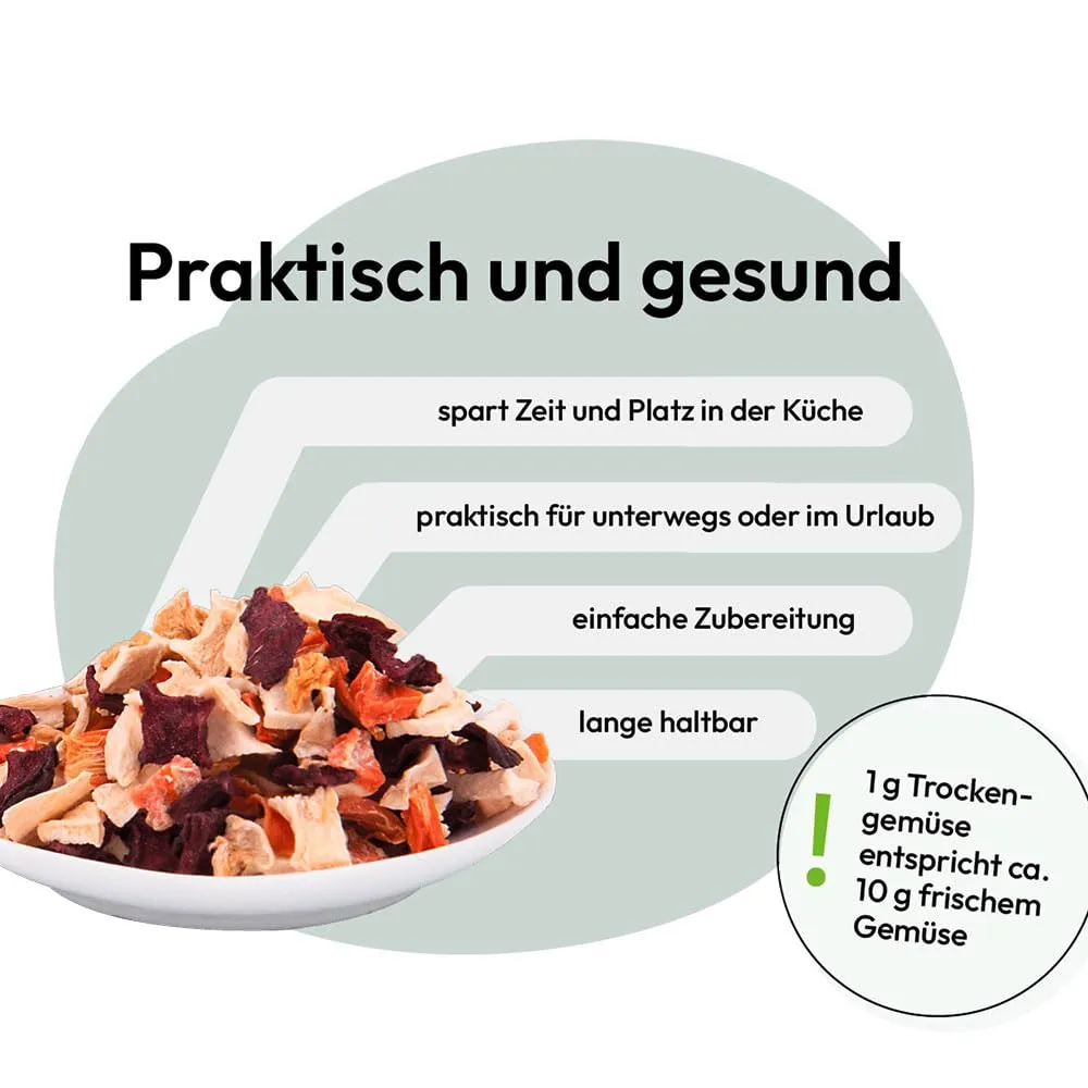 GRAU L’originale, Miscela di verdure essiccate per un’alimentazione naturale integrata (BARF), “Composto n. 2”, integratore alimentare per cani, 1 confezione da 500 g - immagine 6