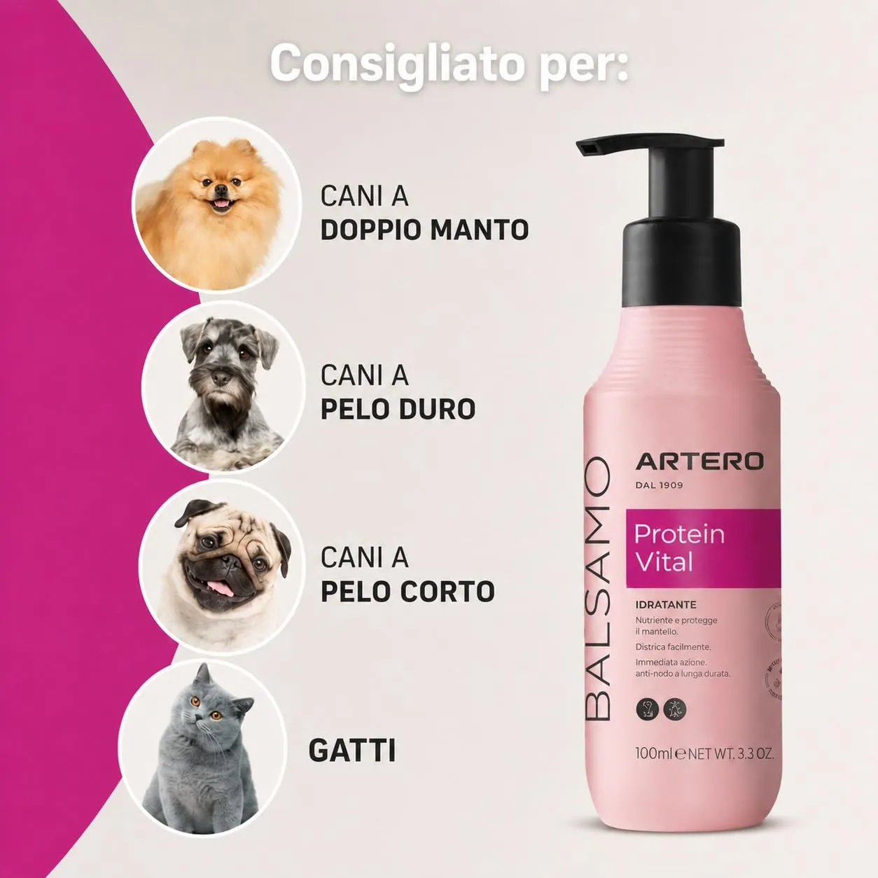 Artero Protein Vital balsamo per cani e gatti concentrato 100 ml - immagine 4