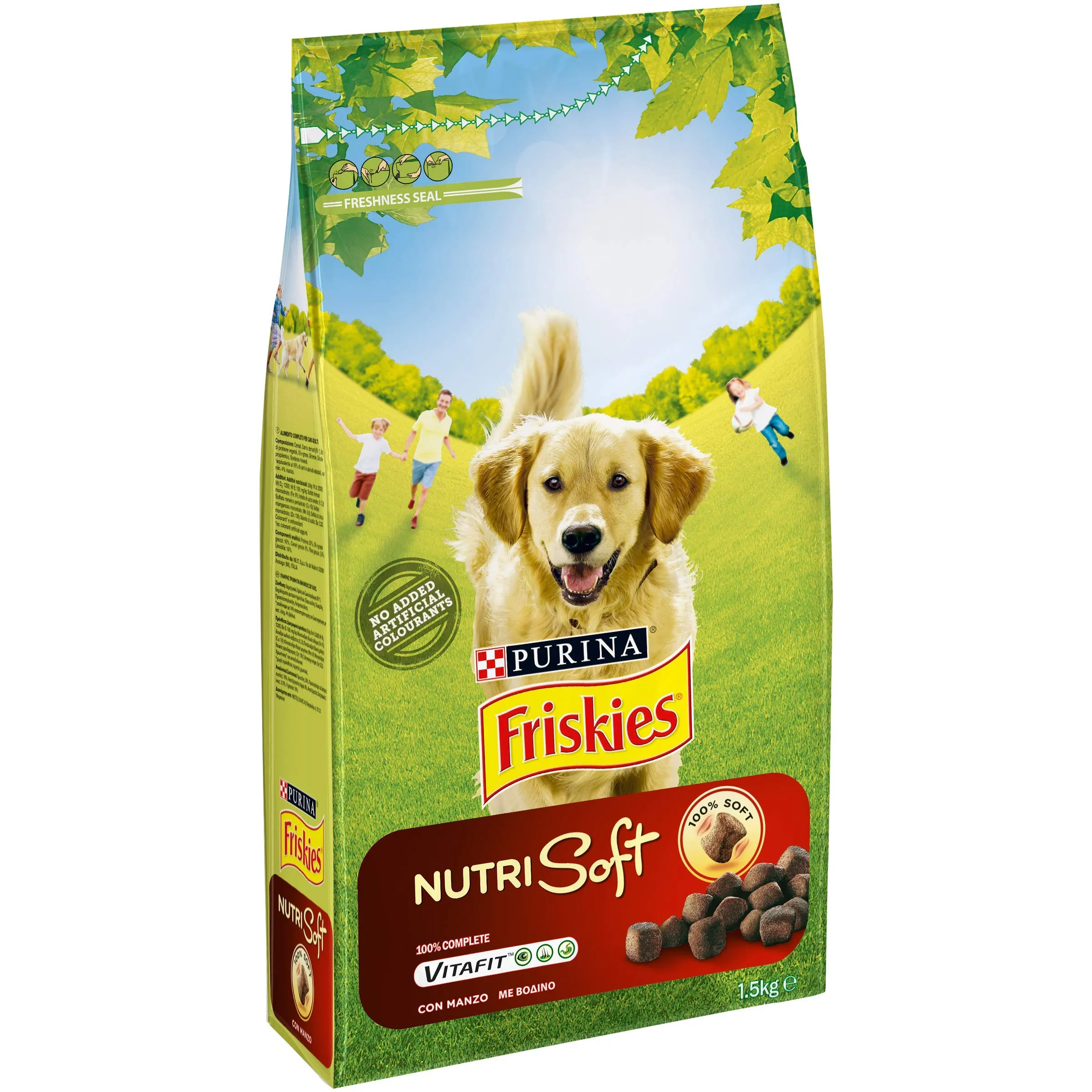 PURINA FRISKIES Nutri Soft Vitafit Crocchette per Cani Adulti con Manzo 6 Sacchi da 1.5kg - immagine 2