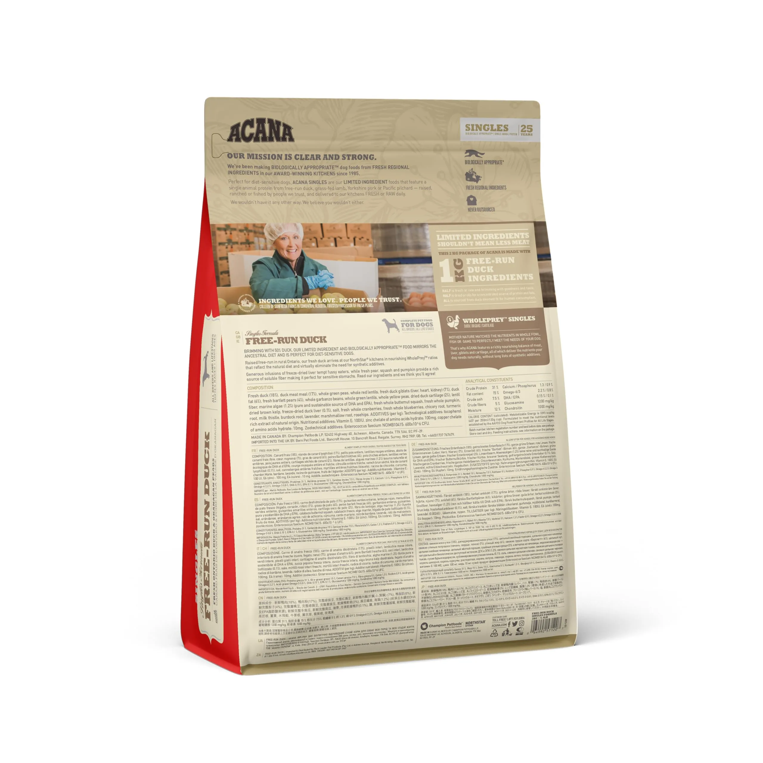 Acana Acana Free Run Duck - Cibo per Cani, 2000 G - immagine 3