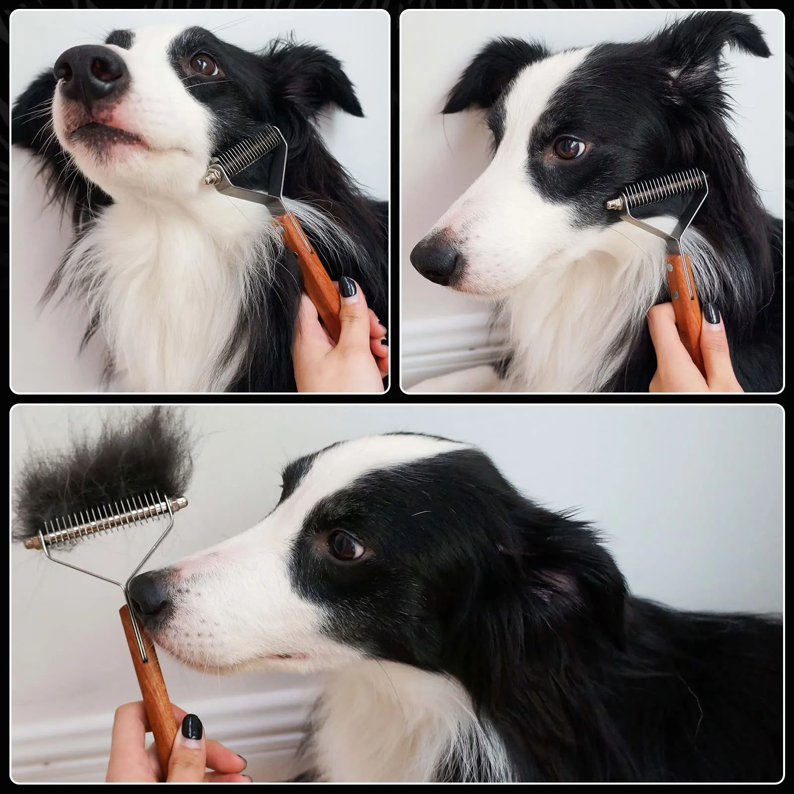 onebarleycorn Spazzola Cane, Slanatore per toelettatura,Spazzola per Cane,Gatto Pettine per Cani (14-Lame-S) - immagine 8