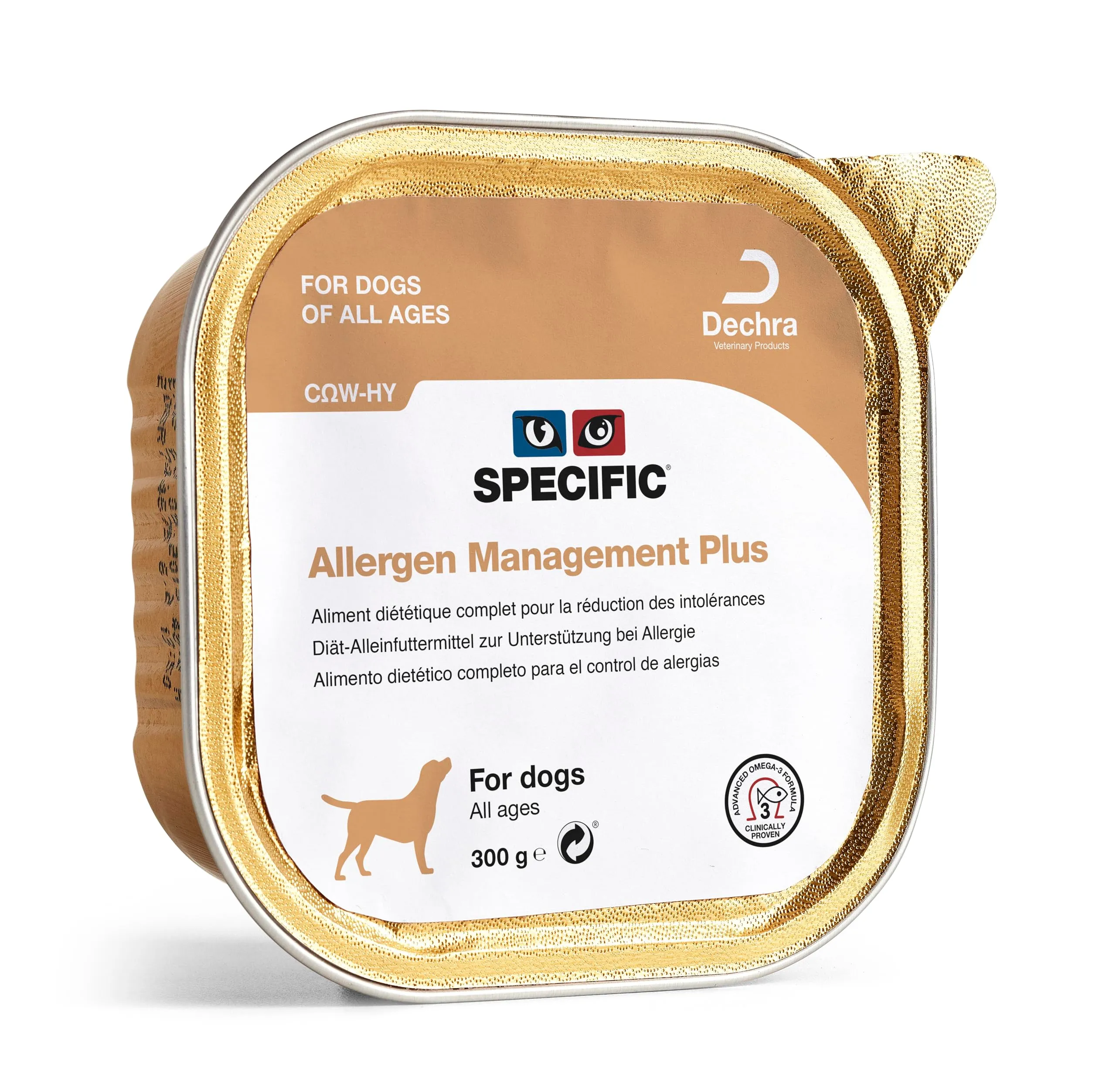 SPECIFIC® Allergen Management Plus (CΩW-HY) - 6x300g - Alimento umido ipoallergenico per cani di tutte le età con salmone idrolizzato - Senza glutine - DECHRA Veterinary Products - immagine 1