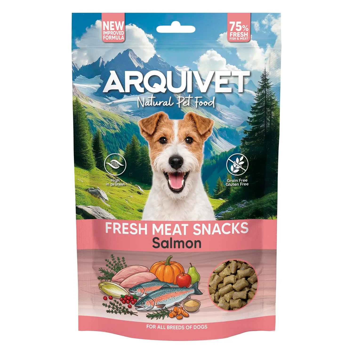 Arquivet Snack di Carne Fresca al Salmone, 800g, per Cani Adulti - immagine 1