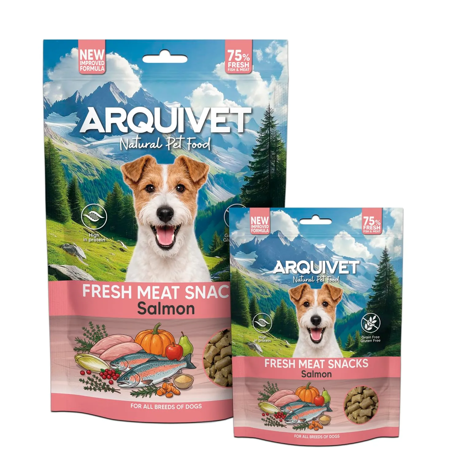 Arquivet Snack di Carne Fresca al Salmone, 800g, per Cani Adulti - immagine 4