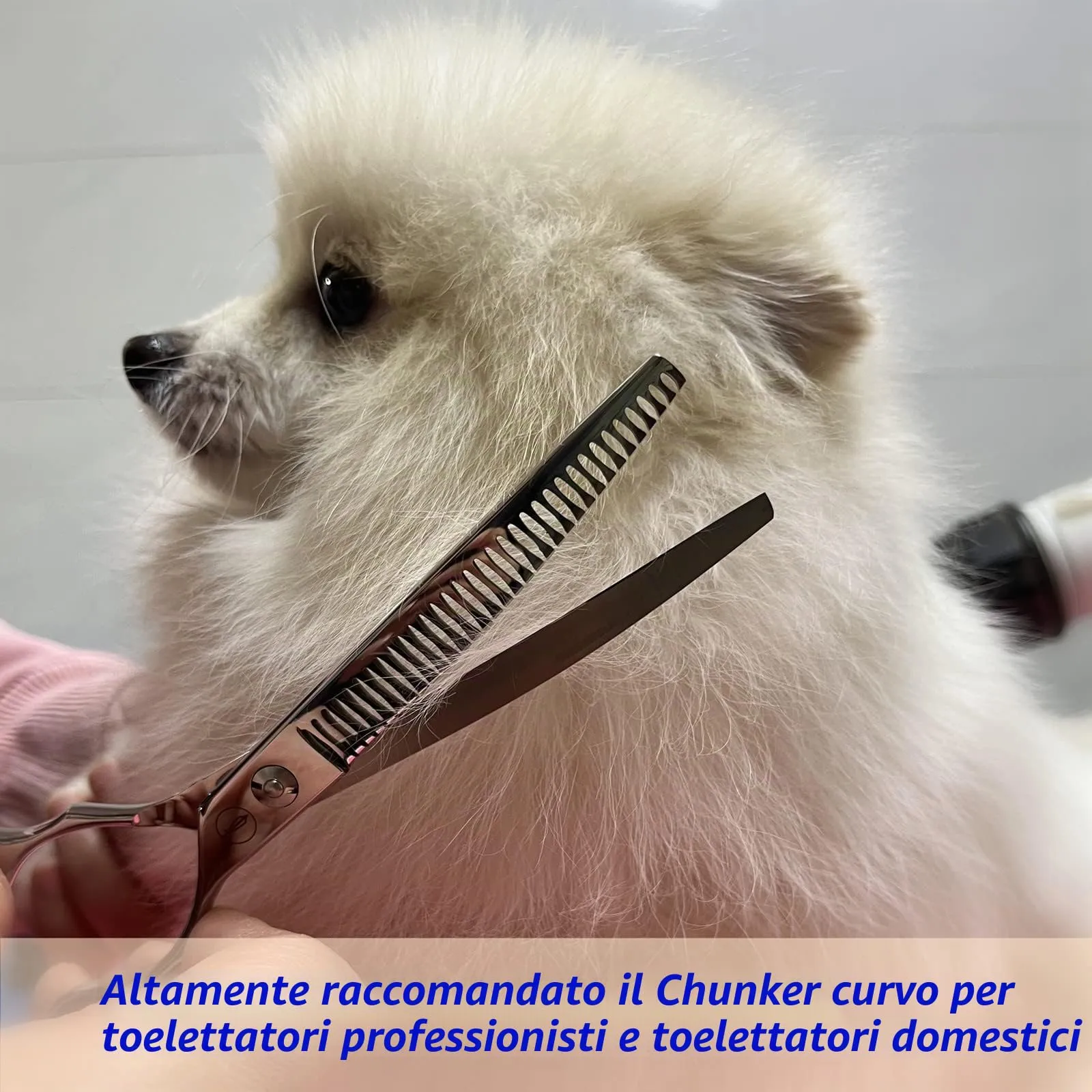 HASHIMOTO Forbici curve per cani, forbici curve per gatti, 33 denti, 7,0 pollici, tasso di assottigliamento del 65%, peso leggero. Speciale progettato per i toelettatori di animali domestici - immagine 4