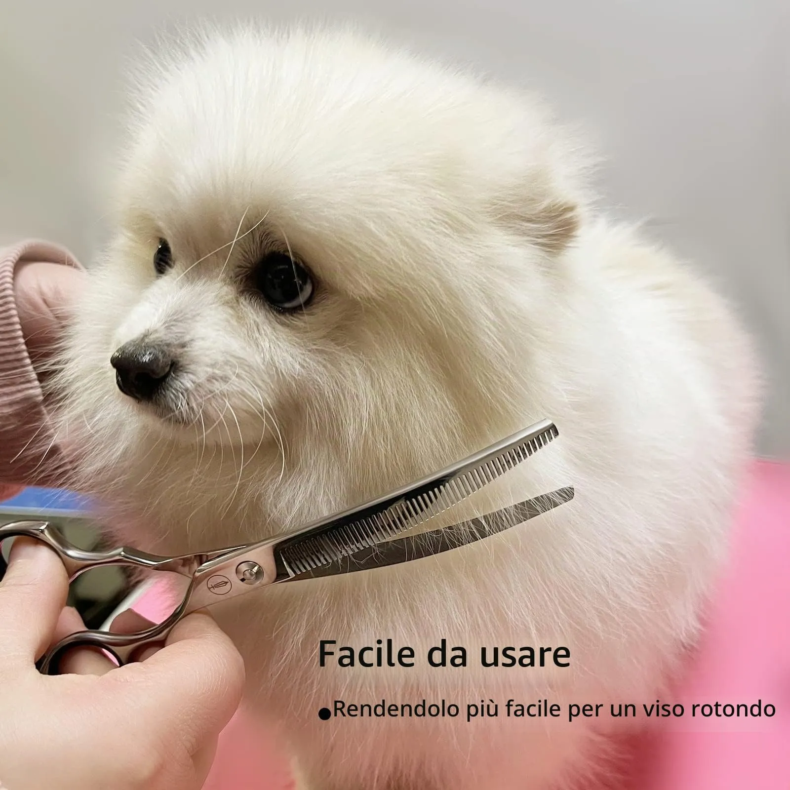 HASHIMOTO Forbici curve per cani, 50 denti, 7,0 pollici, tasso di assottigliamento del 30%, peso leggero, progettate per i toelettatori di animali domestici. - immagine 4