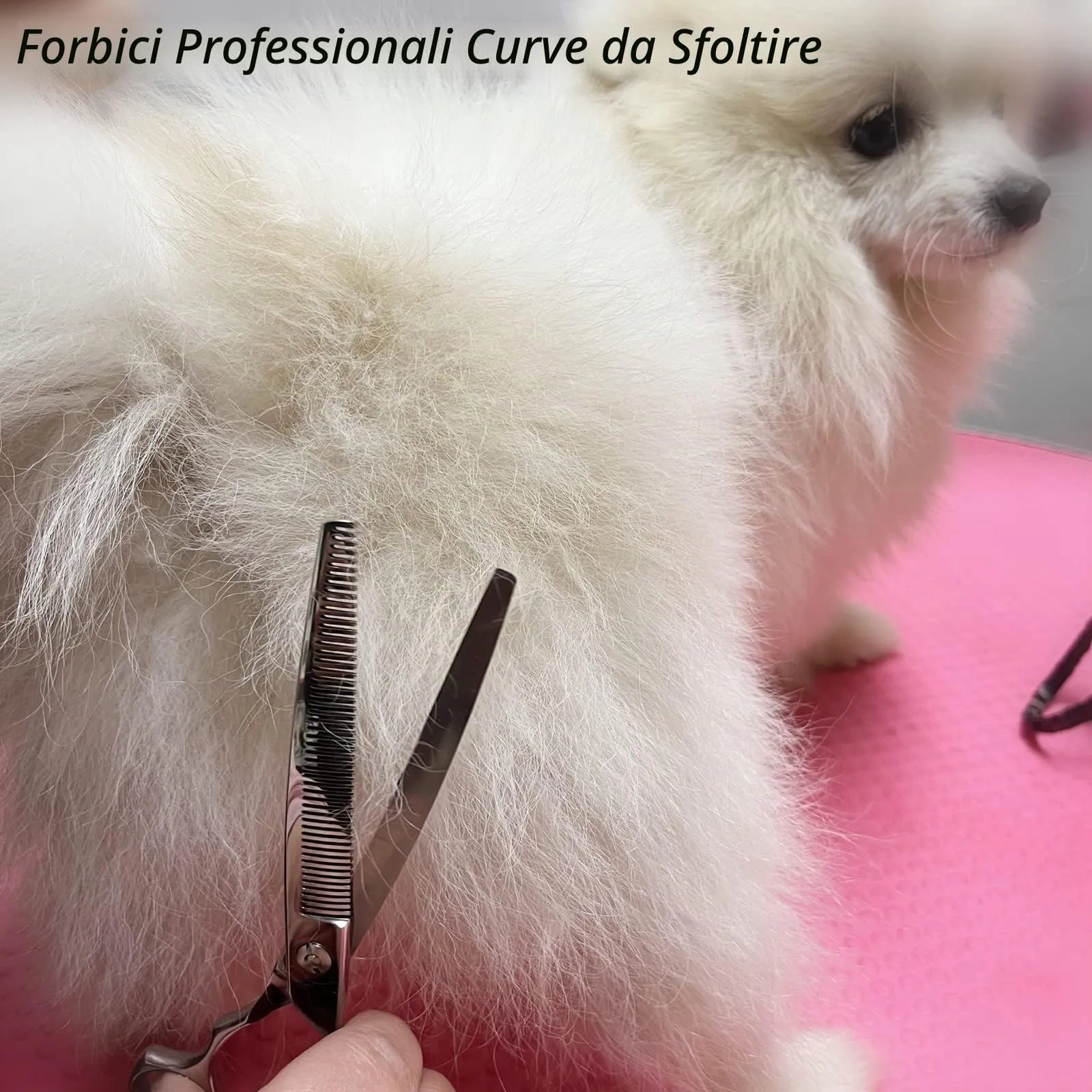 HASHIMOTO Forbici curve per cani, 50 denti, 7,0 pollici, tasso di assottigliamento del 30%, peso leggero, progettate per i toelettatori di animali domestici. - immagine 5