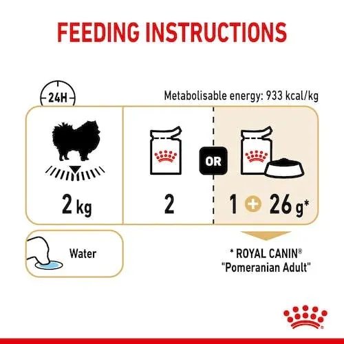Royal Canin Pomeranian Adult | Confezione da 4 | 4 x 12 x 85 g | Alimento completo per cani | Per Spitz nani adulti e anziani | A partire dall'8° mese | Contenuto minerale adeguato - immagine 7