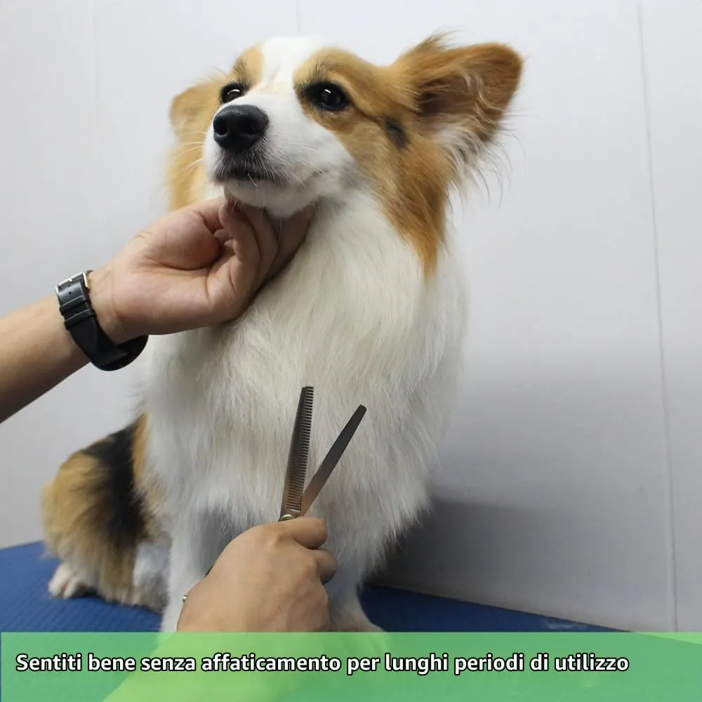 HASHIMOTO Forbici sfoltitrici per cani, forbici sfoltitrici per cani per la toelettatura, 42 denti, 16,5 cm, tasso di sfoltimento del 30%, estremamente leggere, progettate per toelettatori - immagine 4