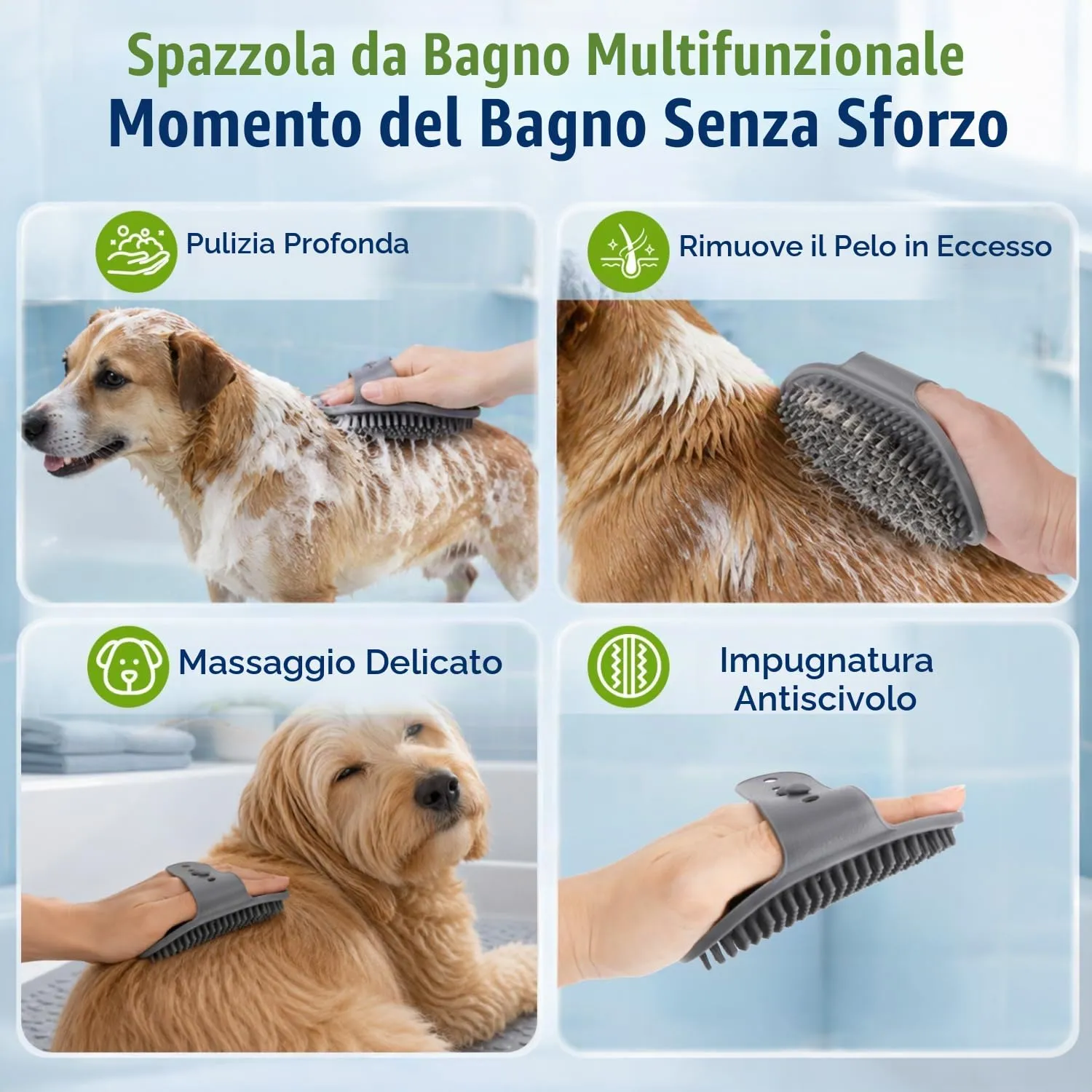 Nobleza Set Pulitore Zampe Cane, Pulisci Zampe Portatile con 3 Asciugamani in Microfibra e 1 Spazzola per Toelettatura in Silicone, Kit di Pulizia e Cura per Cani di Taglia Piccola - immagine 8
