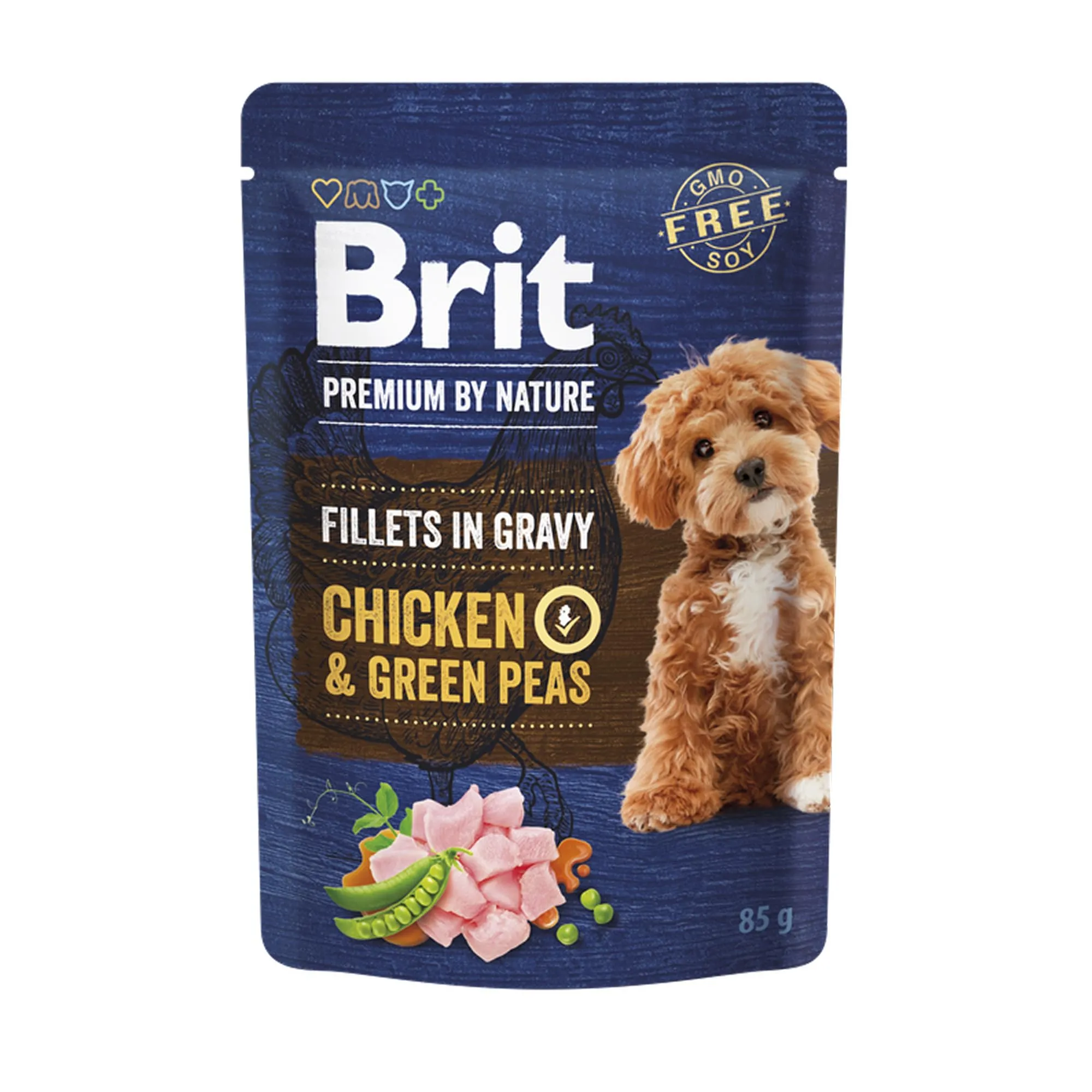 Brit Premium Cibo Umido per Cani, Filetti di Pollo e Piselli, 24 x 85 g - immagine 2