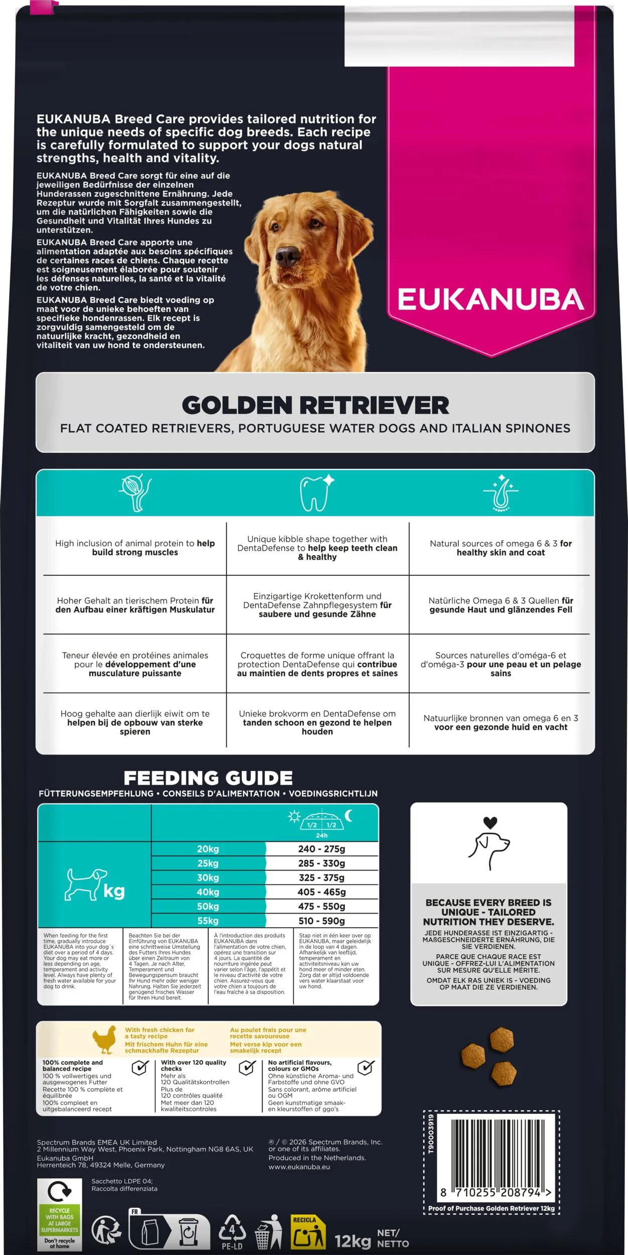 Eukanuba Cibo secco per cani EUKANUBA Breed Care per Golden Retriever adulti 12 kg - immagine 10