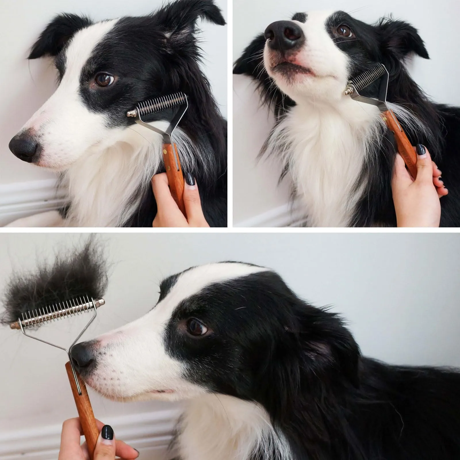 onebarleycorn Spazzola per Cani e Gatti Slanatore Cardatore Sottopelo - immagine 6