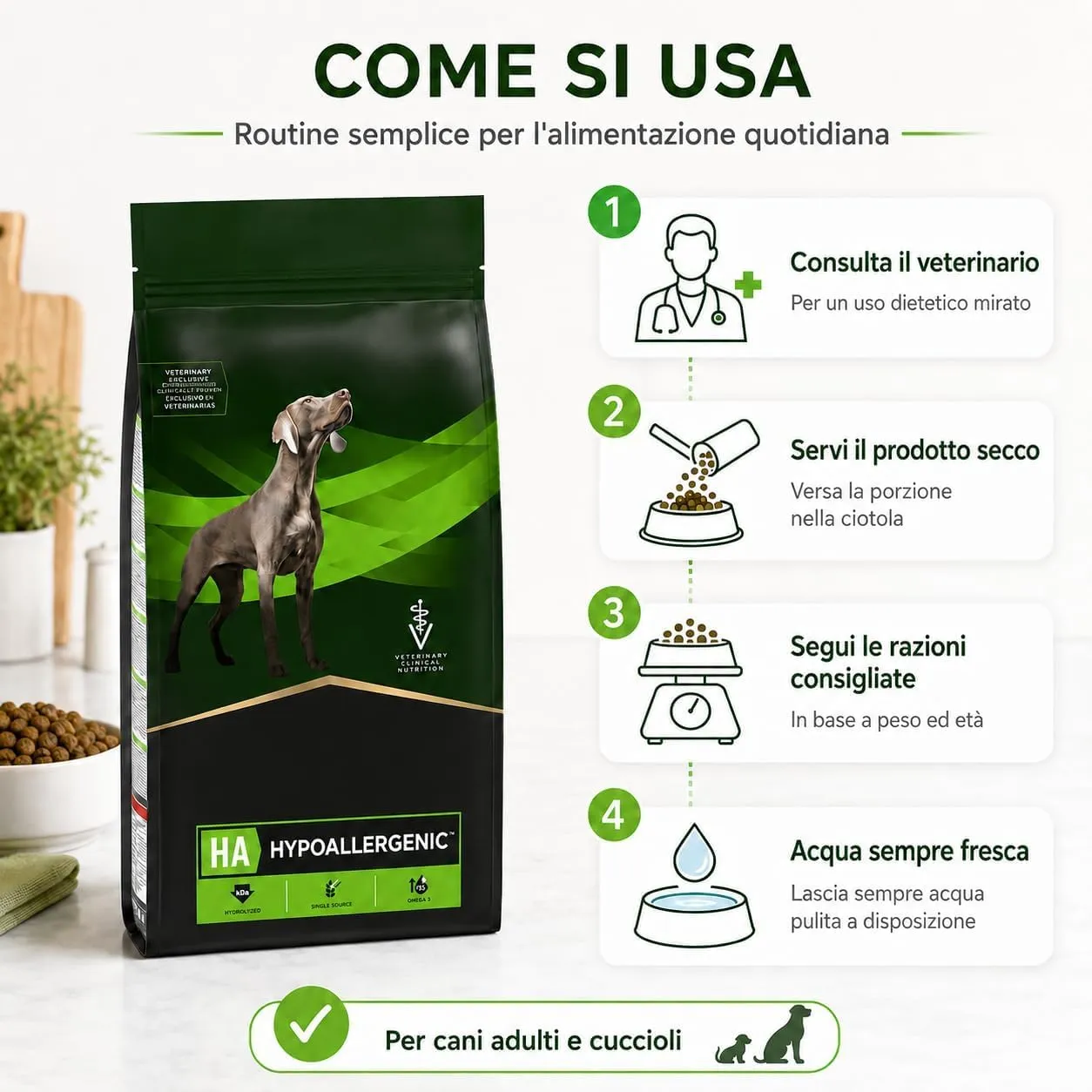 Pro-Plan HA Crocchette Cane 11 kg, Cibo Secco Dietetico per Cani Adulti e Cuccioli con Proteine Idrolizzate e Carboidrati Selezionati - immagine 6