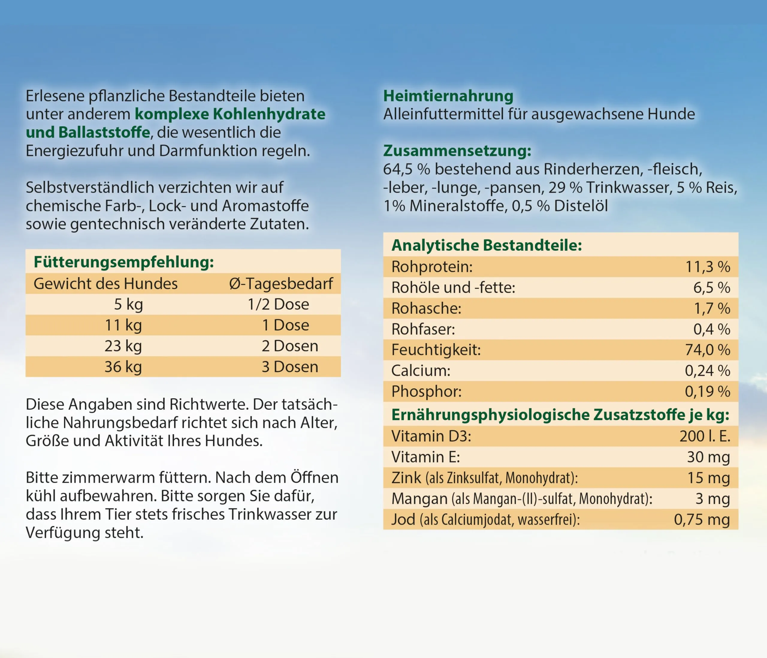 Dehner Best Nature - Cibo umido per cani adulto, manzo/riso, 6 x 400 g - immagine 2